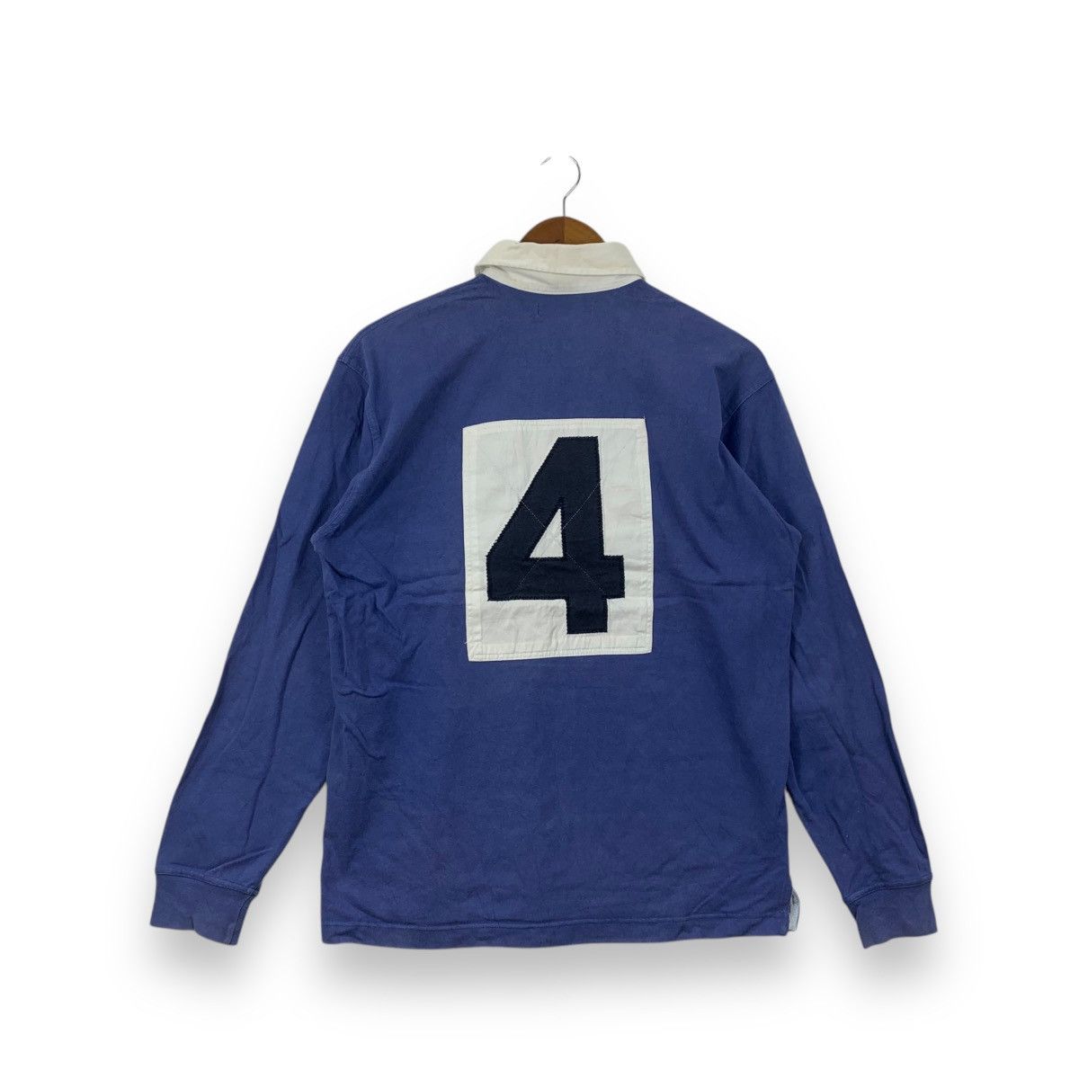 Vintage Vintage NUDOS ITALIA RUGBY Number 4 Jersey Polo Tee Shirt Size US M / EU 48-50 / 2 - 1 Thumbnail