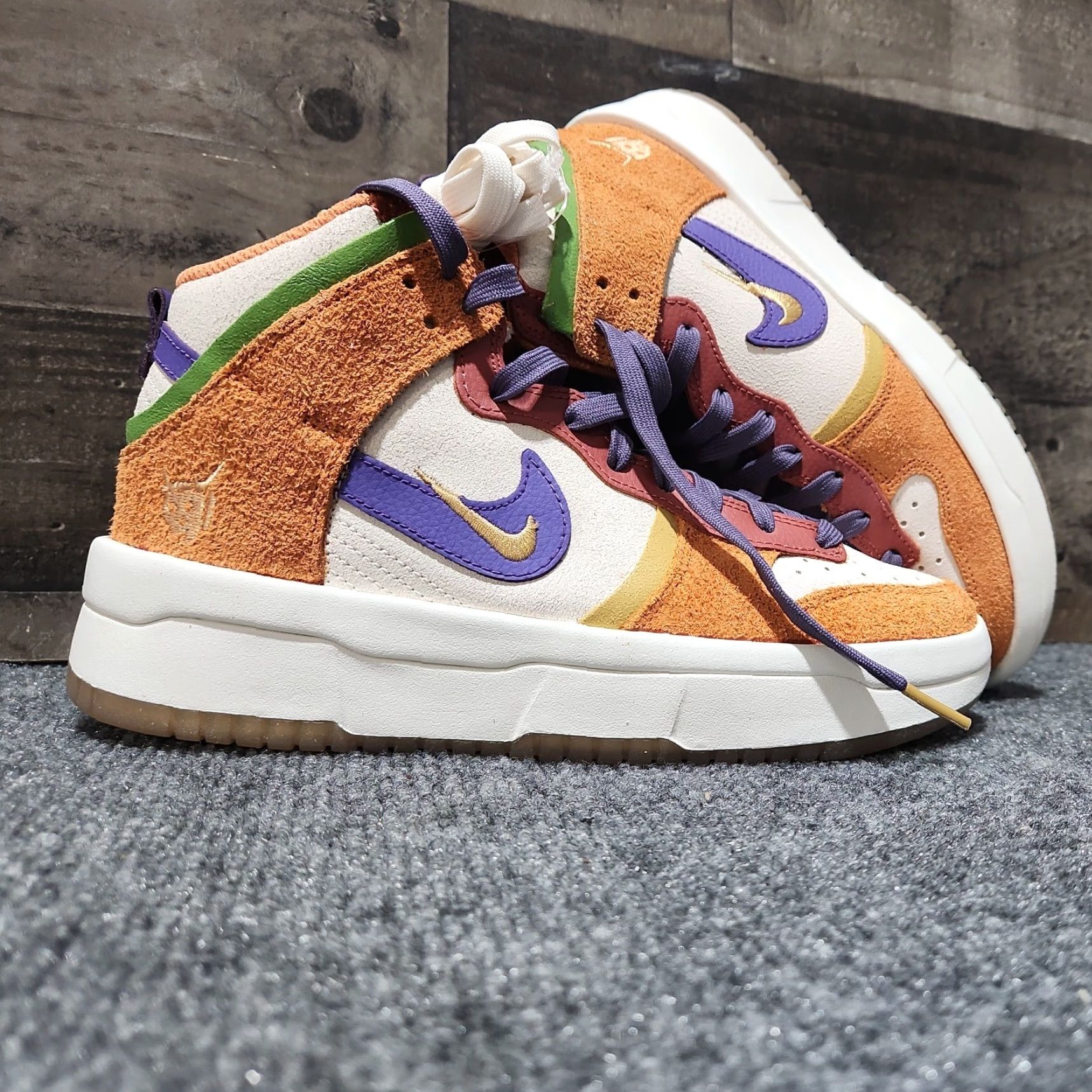 Nike VINTAGE? Nike Dunk High Setsubun DQ5012-133 Women 6.5 High Tops Orange Purple Nike Dunk High Women Shoes Sneakers Size US 4 / IT 34 - 2 Thumbnail