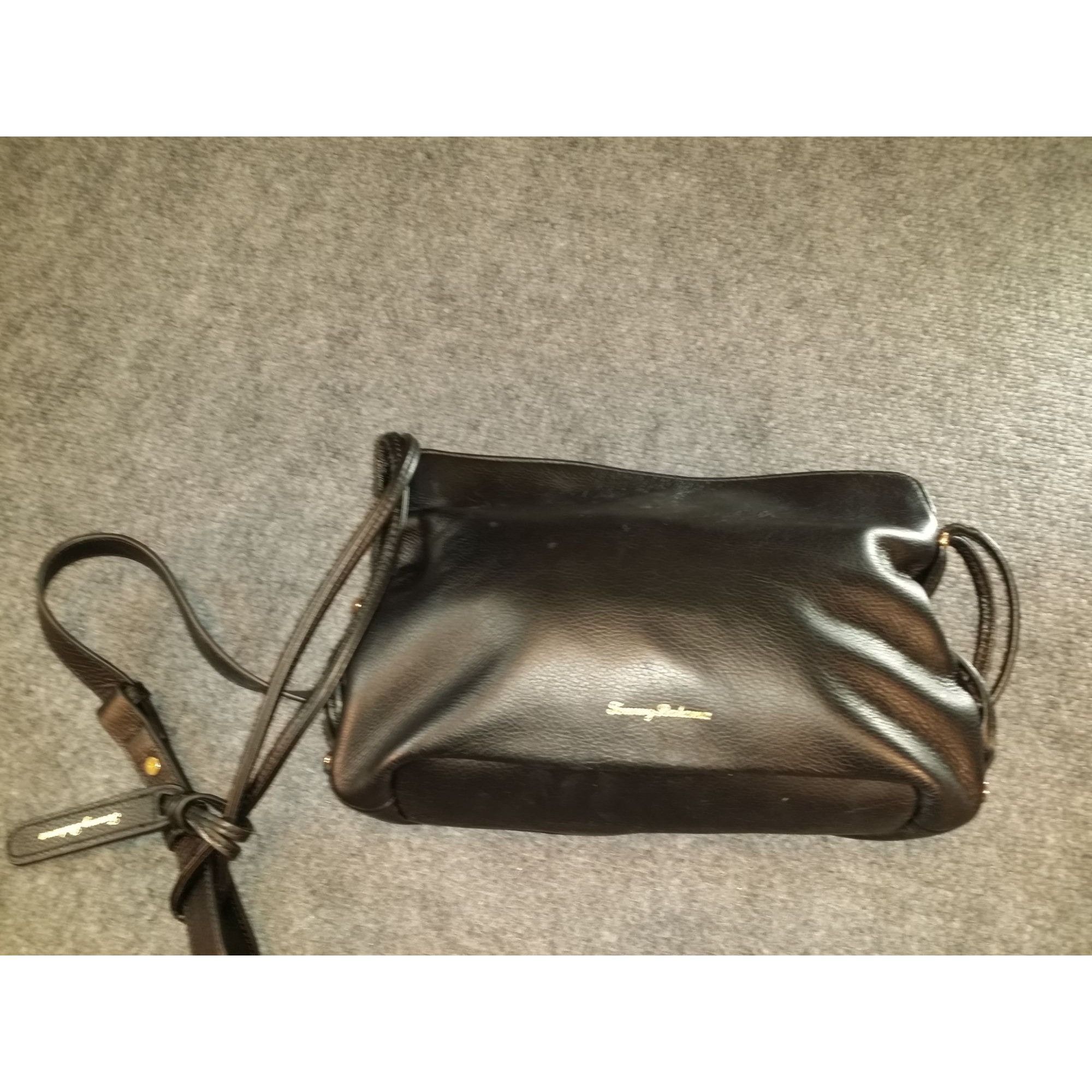 Tommy Bahama Tommy Bahama Crossbody Bag Black Leather Embroidered Gold To Size ONE SIZE - 5 Thumbnail