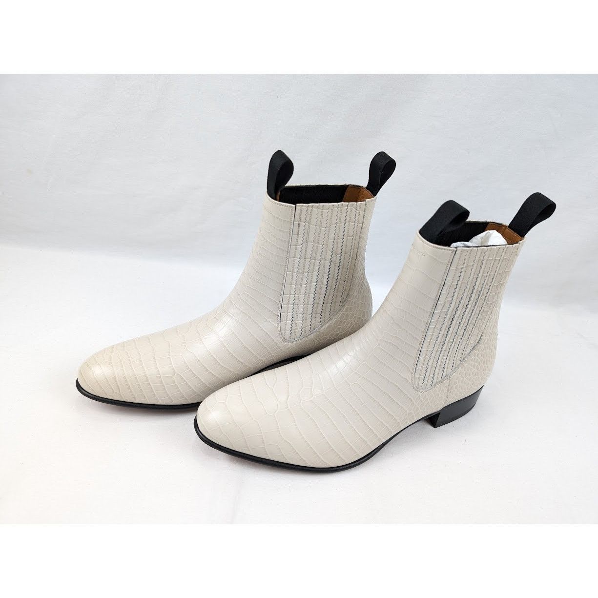 Tom Ford o1rshd1 Alligator-embossed Leather Boots in Ivory Size US 12 / EU 45 - 15 Thumbnail