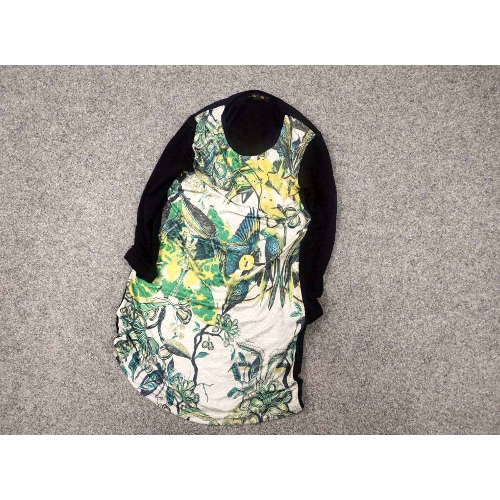 Roberto Cavalli VINTAGE Roberto Cavalli Fitted Midi Dress In Green Logo Long sleeve XL Green Logo 90s Party Cocktail Womens Dress Size XL / US 12-14 / IT 48-50 - 3 Thumbnail