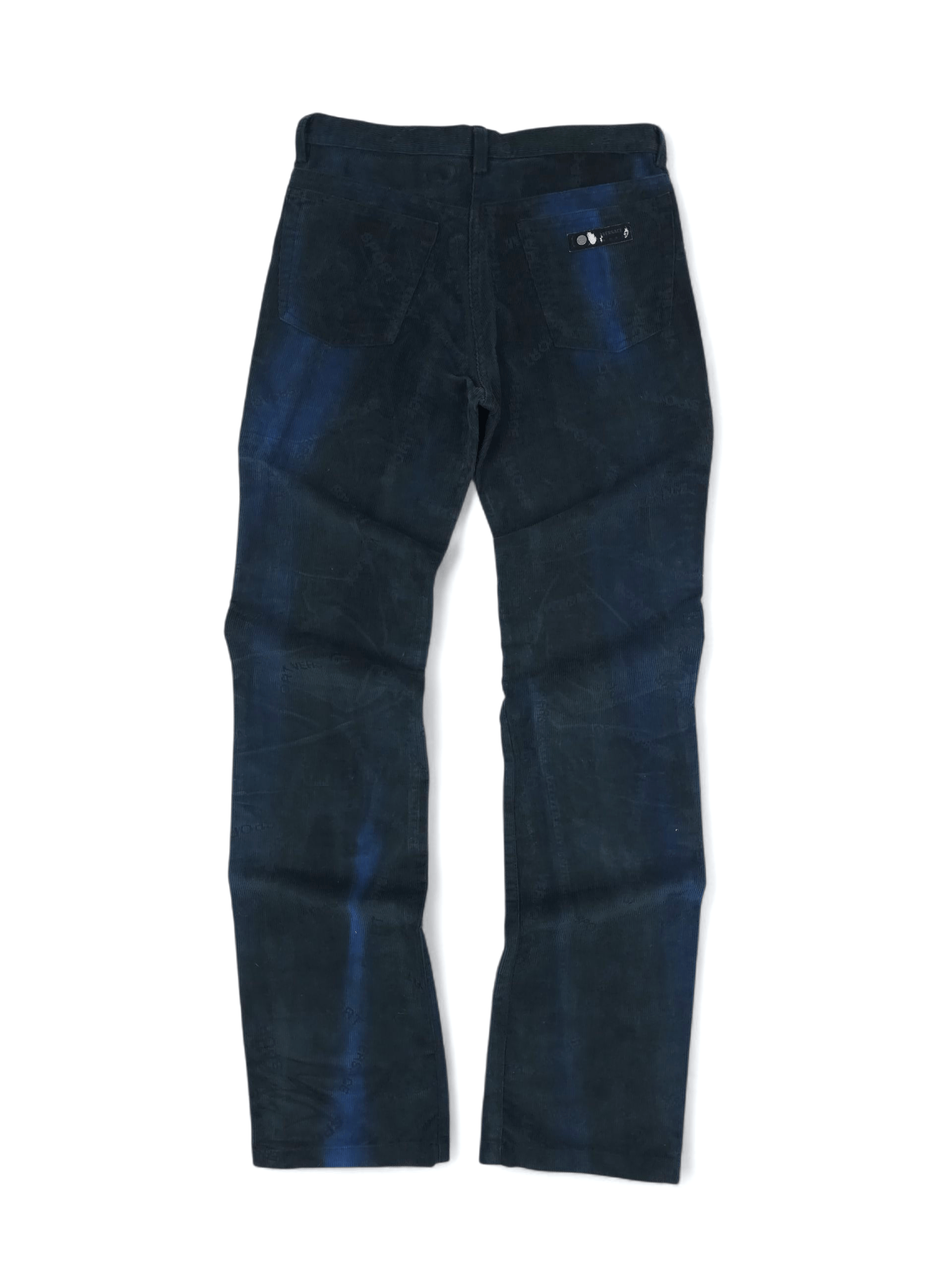 Versace 💎 Vintage Versace Sport Monogram Corduroy Slim Pants Size US 30 / EU 46 - 2 Thumbnail