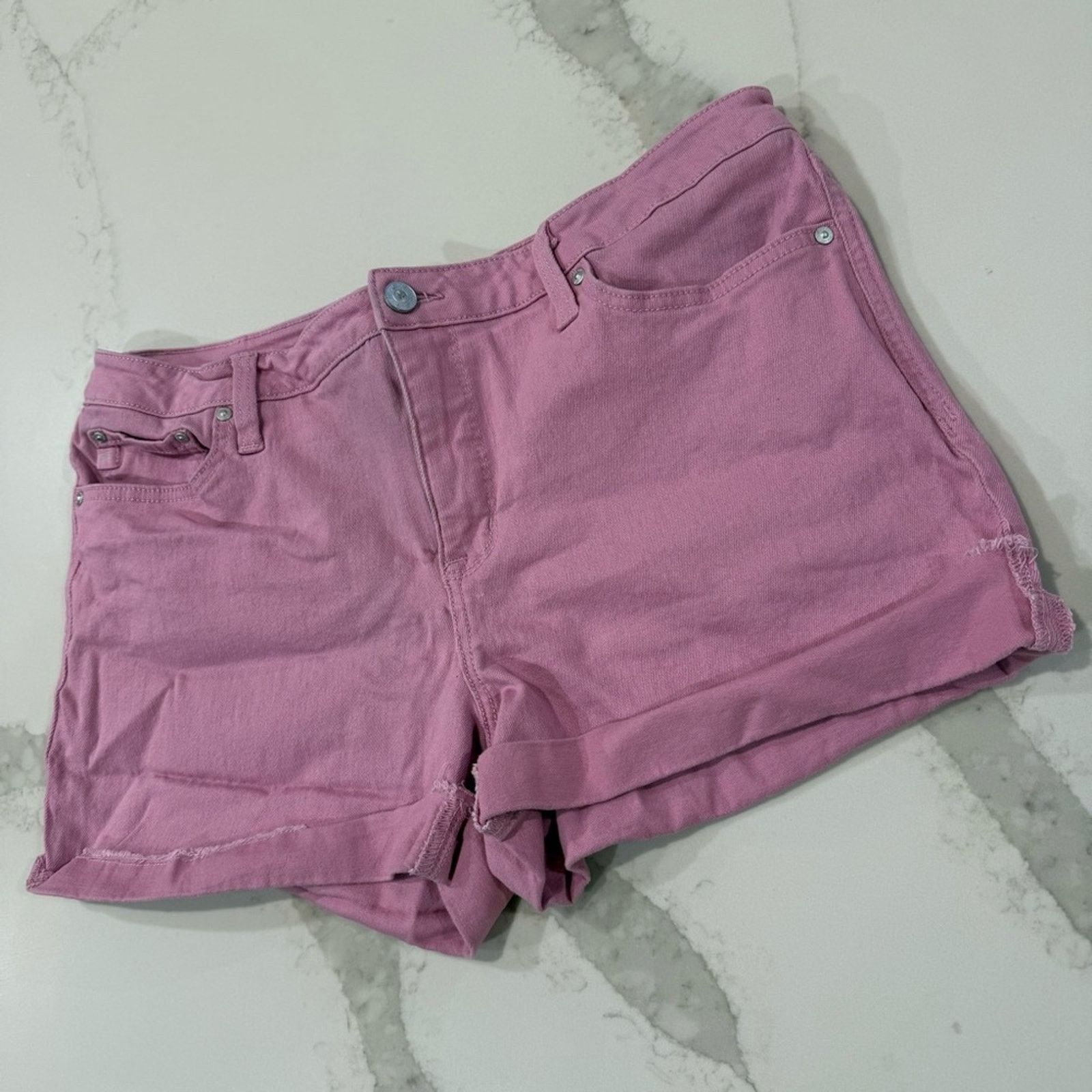 Seven 7 Seven7 Fray Hem Mini Denim Jean Weekend Shorts Womens 16 Size 38" / US 16 / IT 52 - 4 Thumbnail