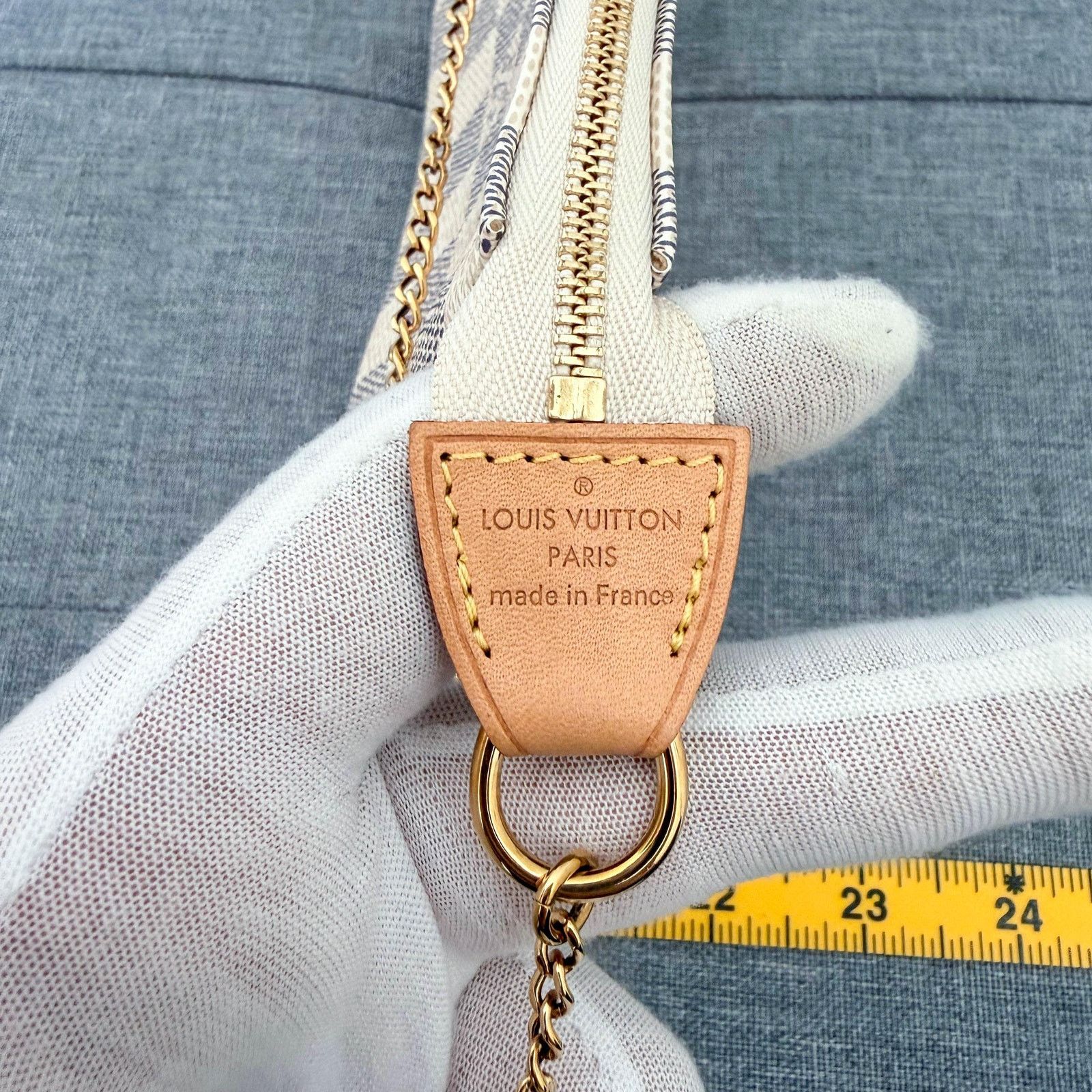 Louis Vuitton LV Mini Pochette Damier Azur Chain Bag Size ONE SIZE - 3 Thumbnail
