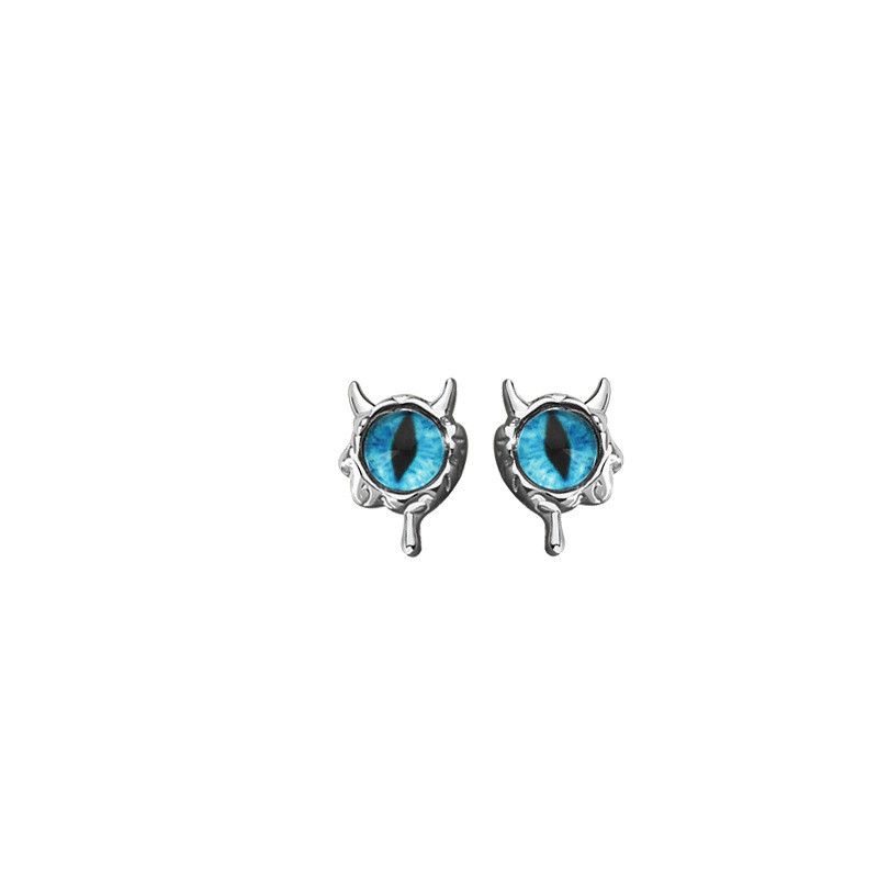 Jewelry × Sterling Silver Dragon Eye 925 silver Vibe Earrings One Pairs Chrome Jewelry Size ONE SIZE - 5 Thumbnail