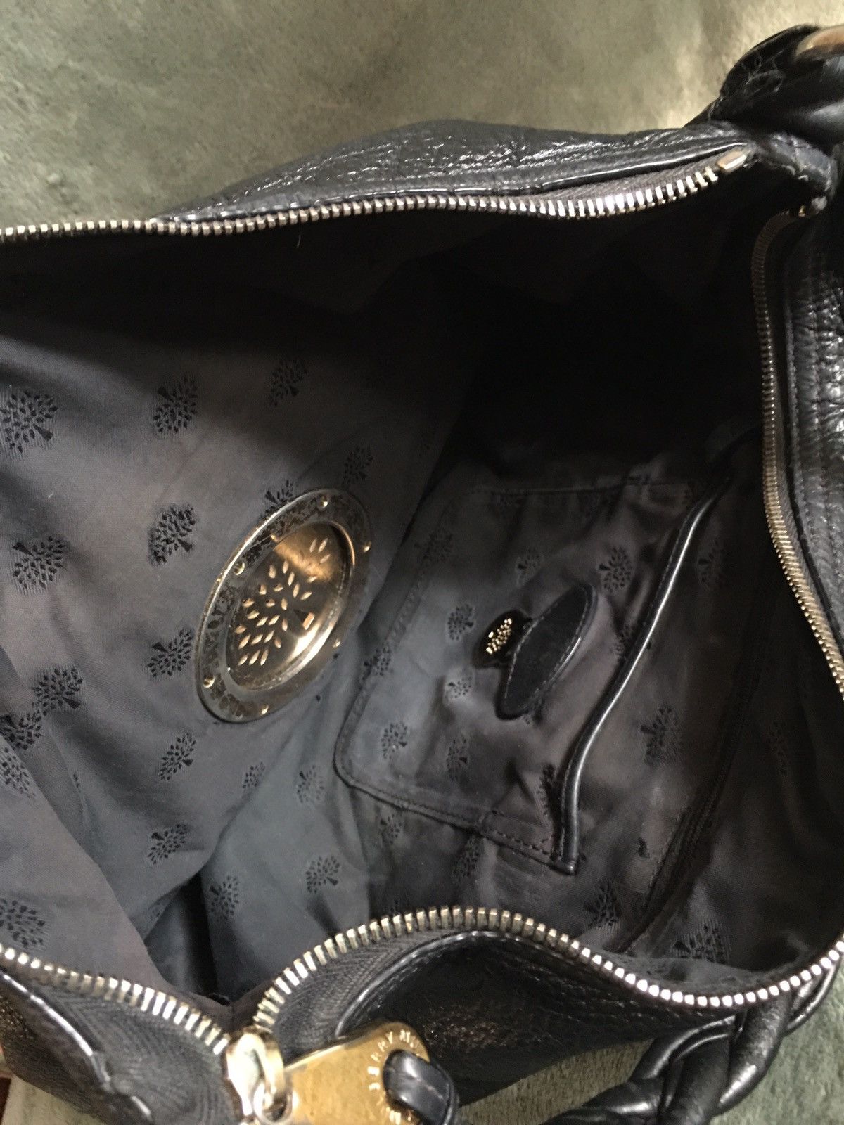 Mulberry Mulberry Daria Black Leather Shoulder Hobo Bag Size ONE SIZE - 11 Thumbnail