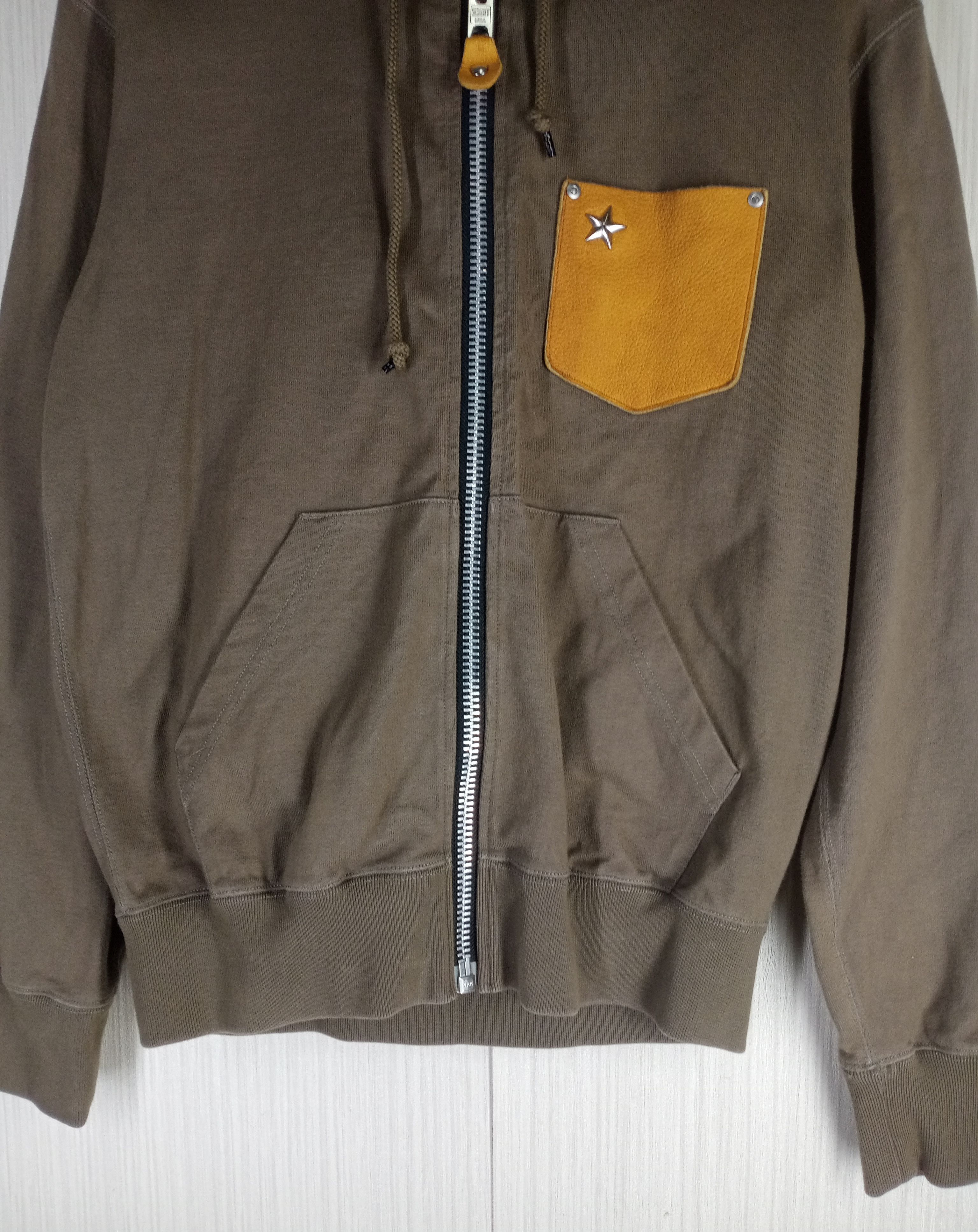 Schott Rare Vintage Schott N.Y.C Leather Pocket Zipper Hoodie Size US S / EU 44-46 / 1 - 4 Thumbnail