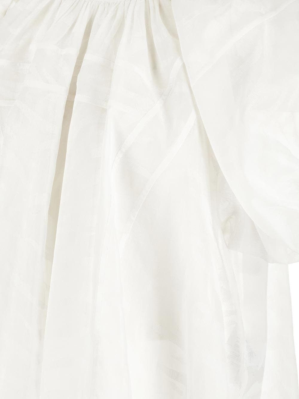 Jil Sander o1y1025 Short Sleeves Blouse in White Size S / US 4 / IT 40 - 3 Thumbnail