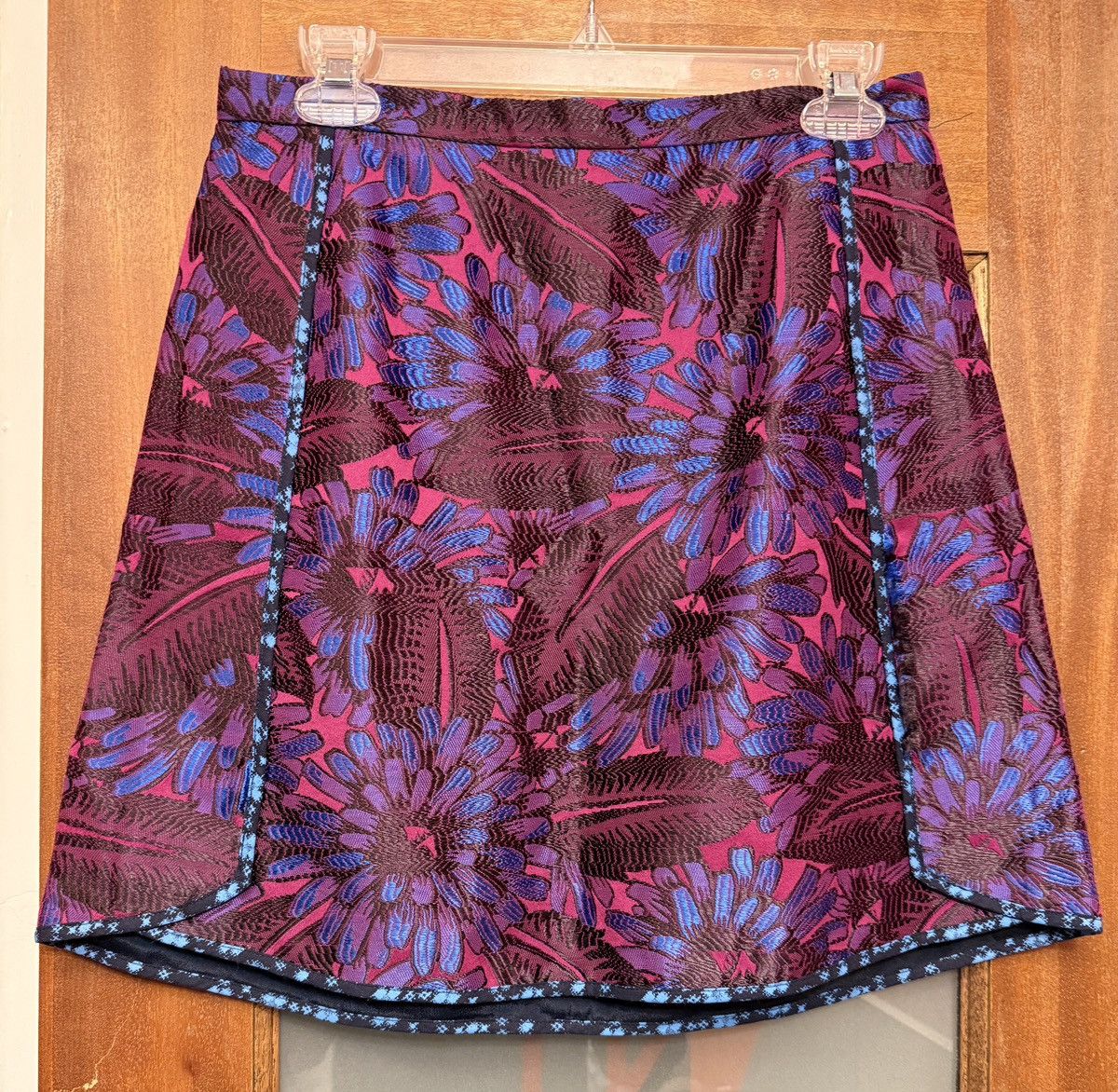 J.Crew J.Crew Midnight Floral Purple/Blue Jacquard C5911 Skirt Y2K Size 27" / US 4 / IT 40 - 1 Thumbnail