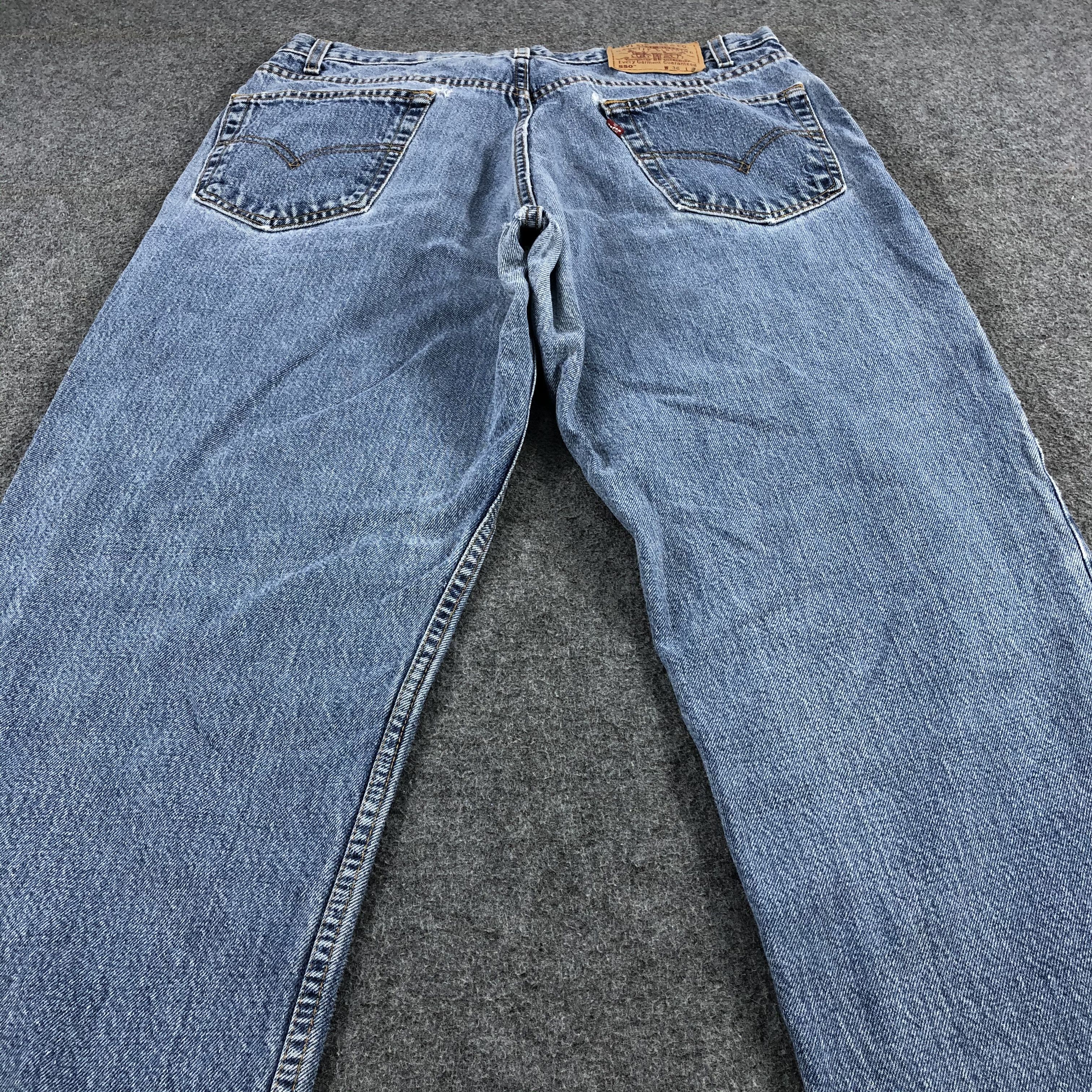 Levi's × Vintage Vintage 90s Blue Wash Levis 550 Jeans-JM1684 Size US 35 - 4 Thumbnail