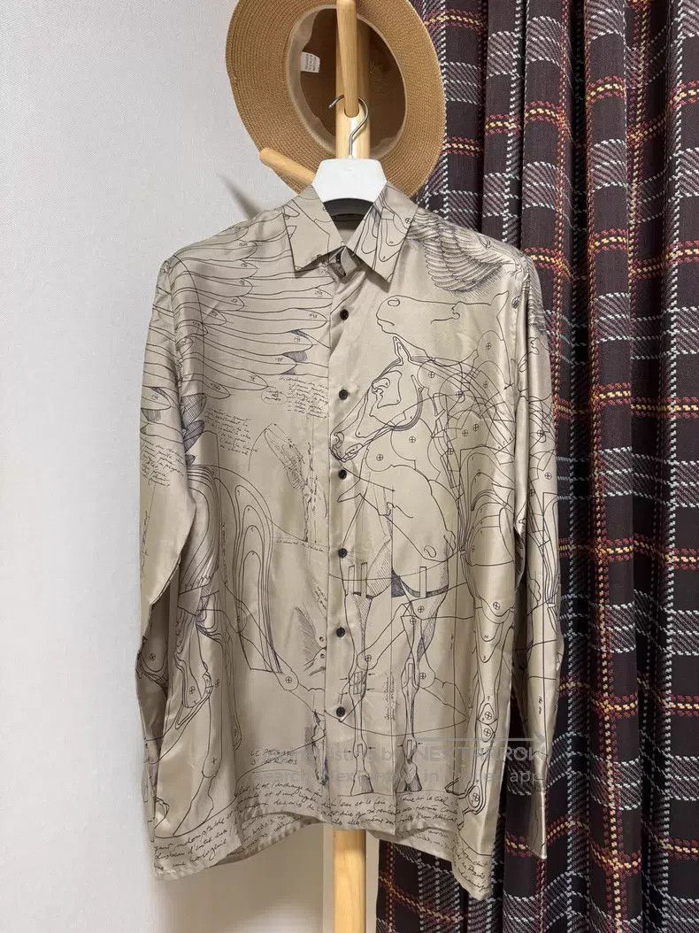 Hermes Hermes size 41 Silk Shirt, High-End Custom-Made. 100% Heavy Size US M / EU 48-50 / 2 - 1 Thumbnail