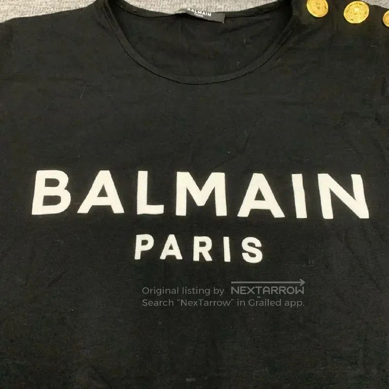 Balmain Balmain Black Cotton T-Shirt for Women . Size S / US 4 / IT 40 - 9 Thumbnail