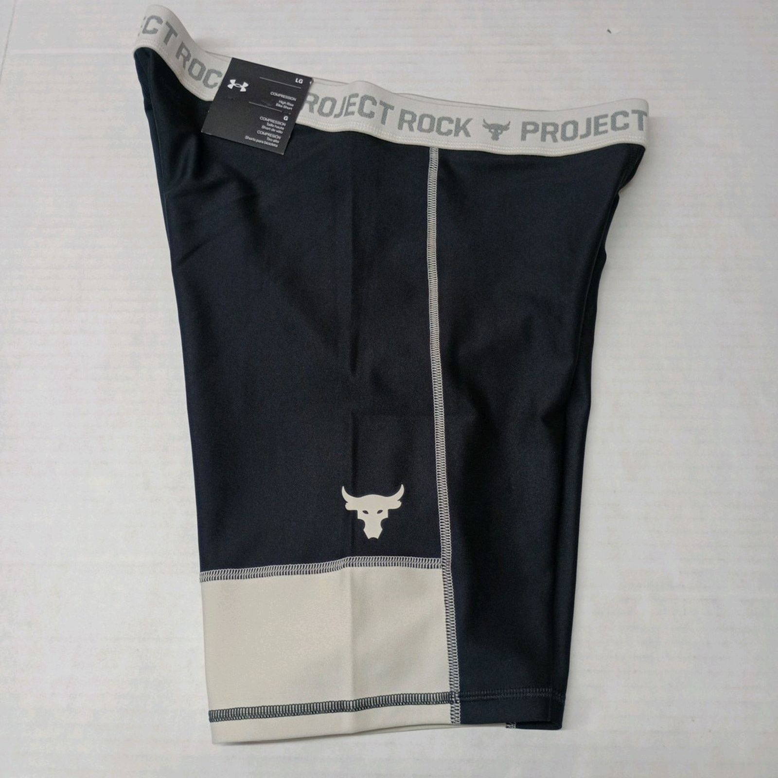 Under Armour Under Armour Women's Project Rock Bike Shorts L Black / Bone Size 31" - 7 Thumbnail