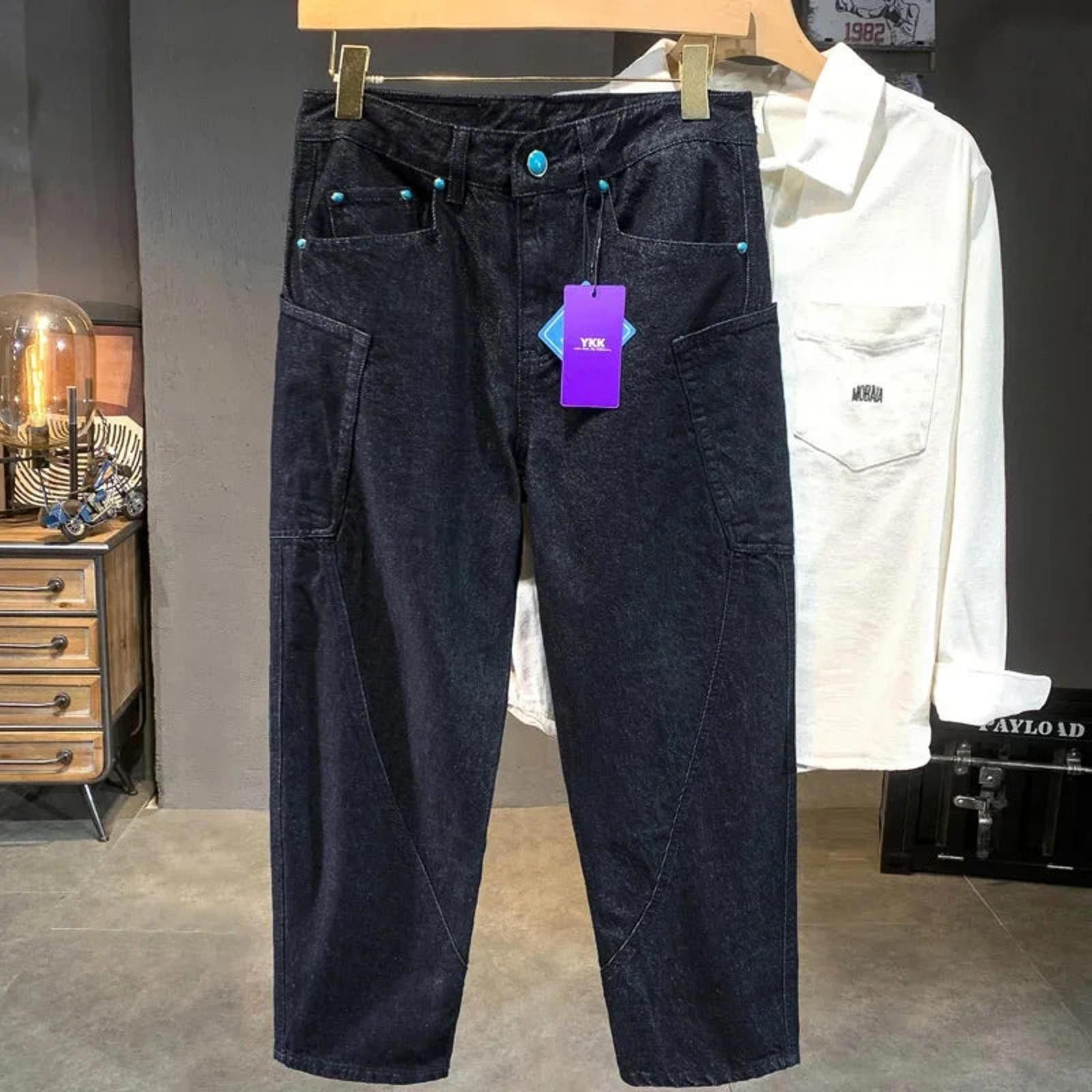 Jean Dark Rinse Denim Volume Jeans Size US 32 / EU 48 - 2 Thumbnail