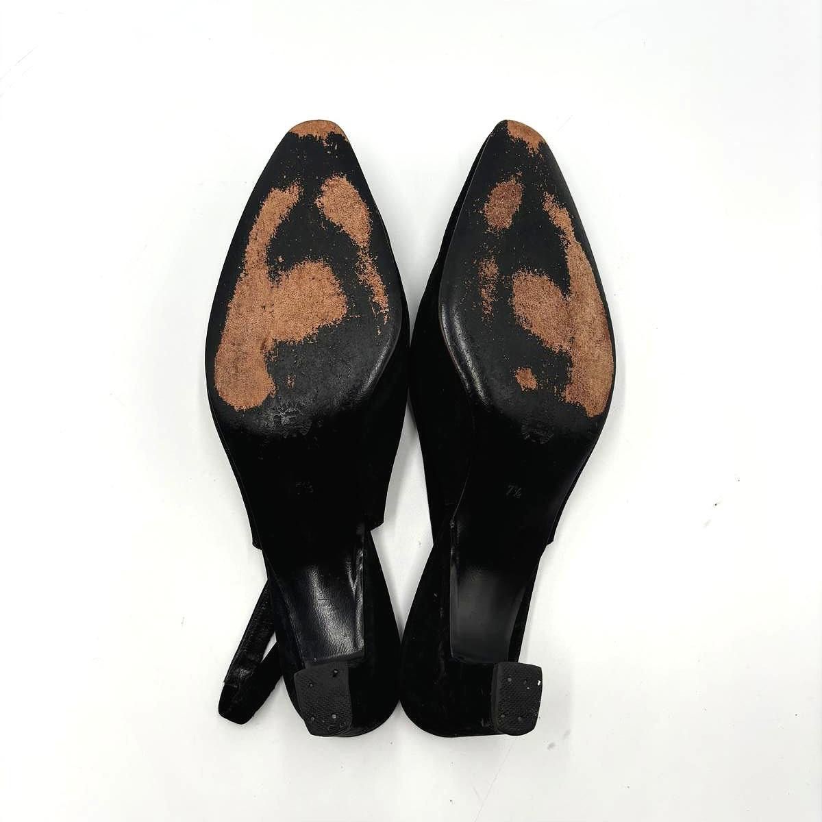 Designer STEPHANE KELIAN Black Suede Heels Size 7.5 Size US 7.5 / IT 37.5 - 5 Thumbnail