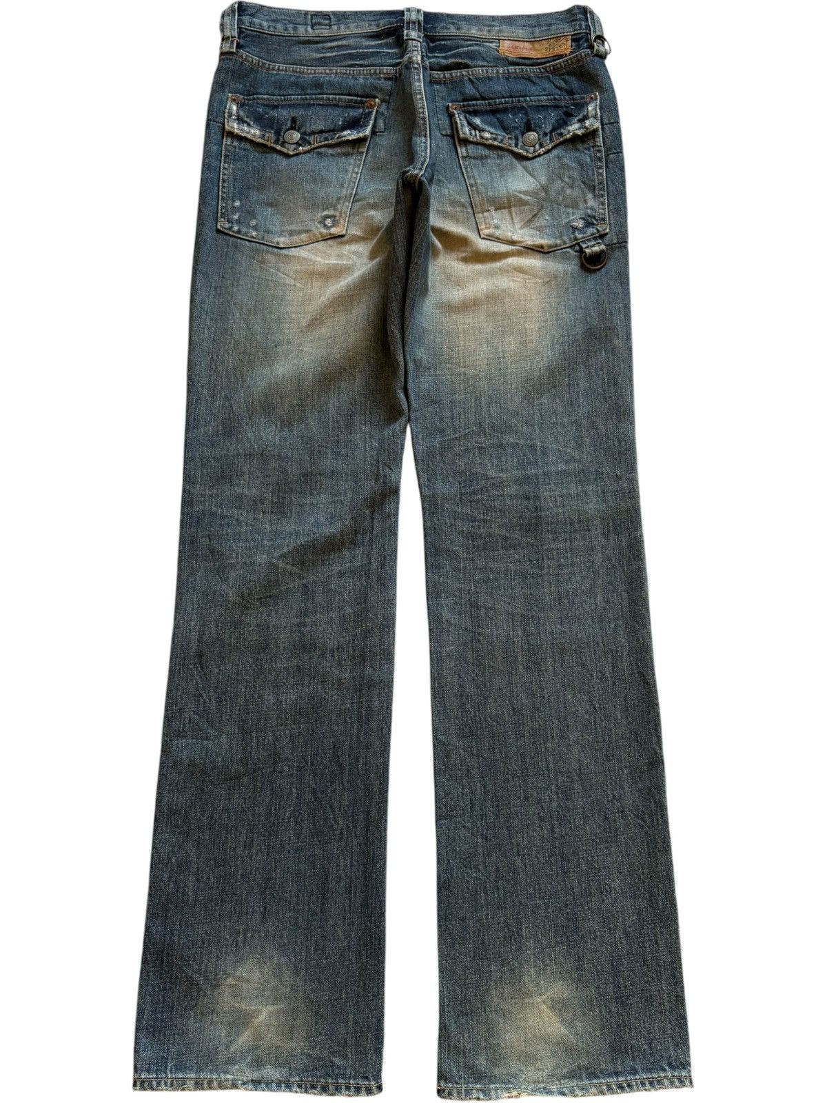 Japanese Brand Vintage Japanese Brand Rusty Mud Wash Patched Loose Jeans Size US 32 / EU 48 - 2 Thumbnail