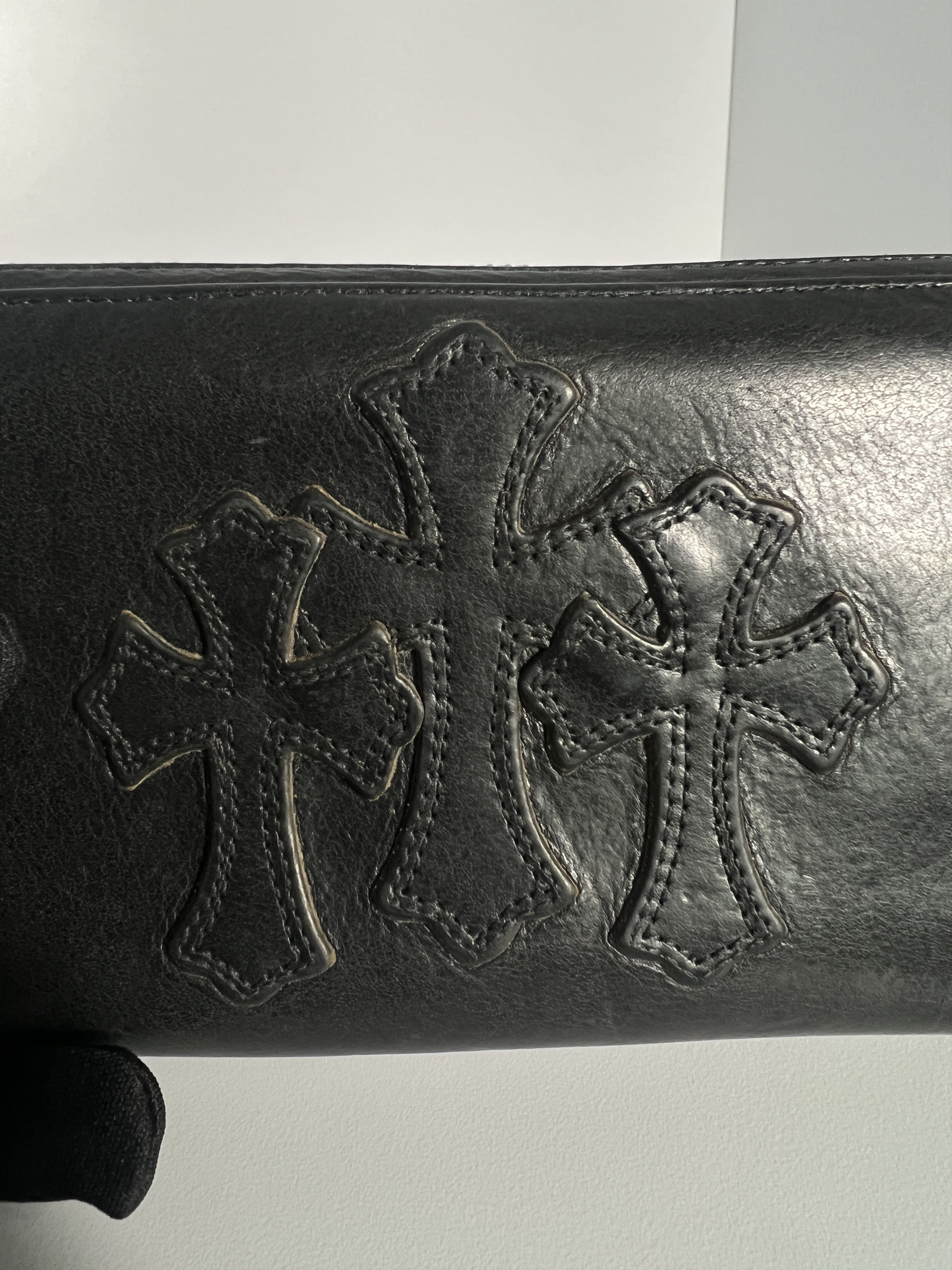 Chrome Hearts Chrome Hearts Cemetery Cross Patch Zip Wallet Black Size ONE SIZE - 5 Thumbnail