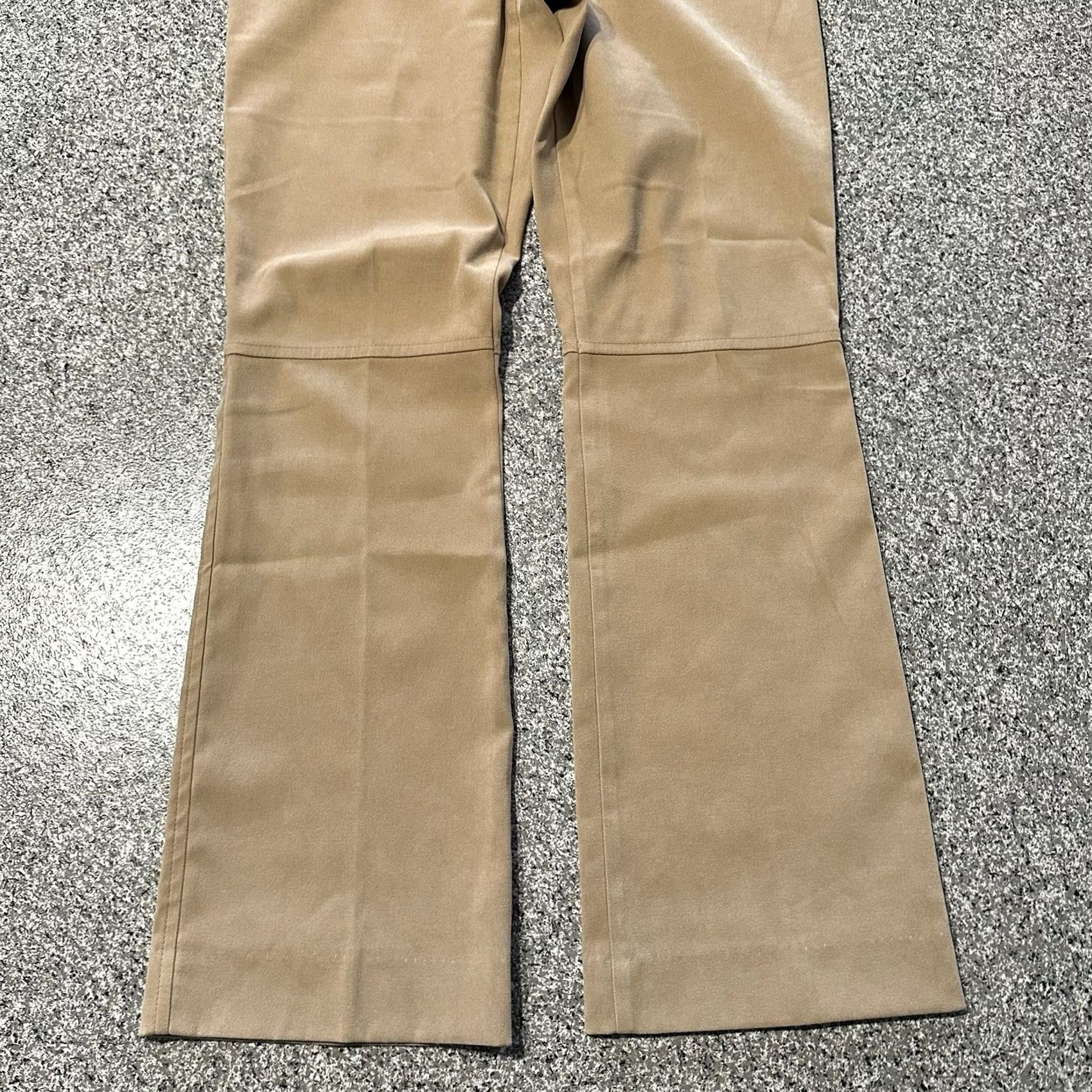 Zara Zara Basic Pants Womens 8 30x30 Mid Rise Casual Trouser Straight Leg Stretch Tan Beige Size 30" / US 8 / IT 44 - 3 Thumbnail