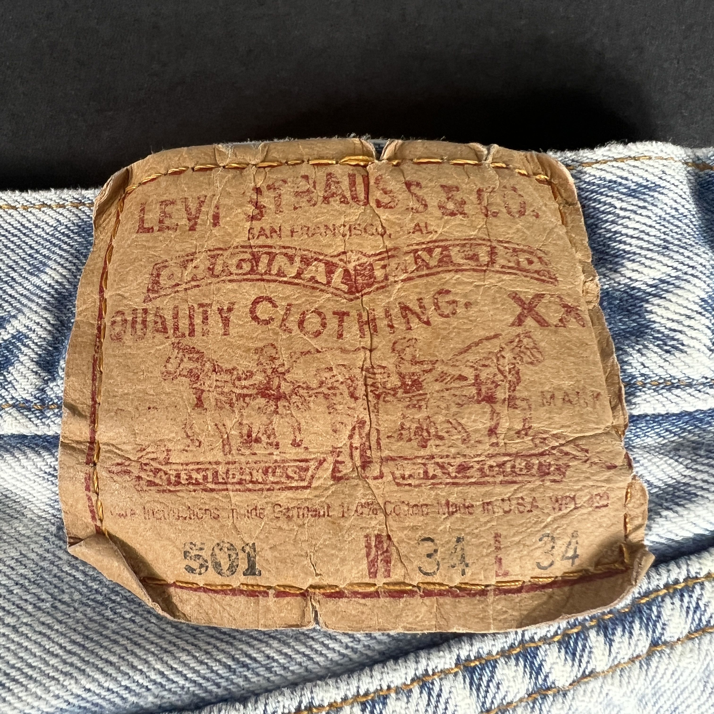 Levi's × Vintage VTG Levi's Jean Shorts 501 Straight Distressed Denim Jorts Size US 32 / EU 48 - 13 Thumbnail
