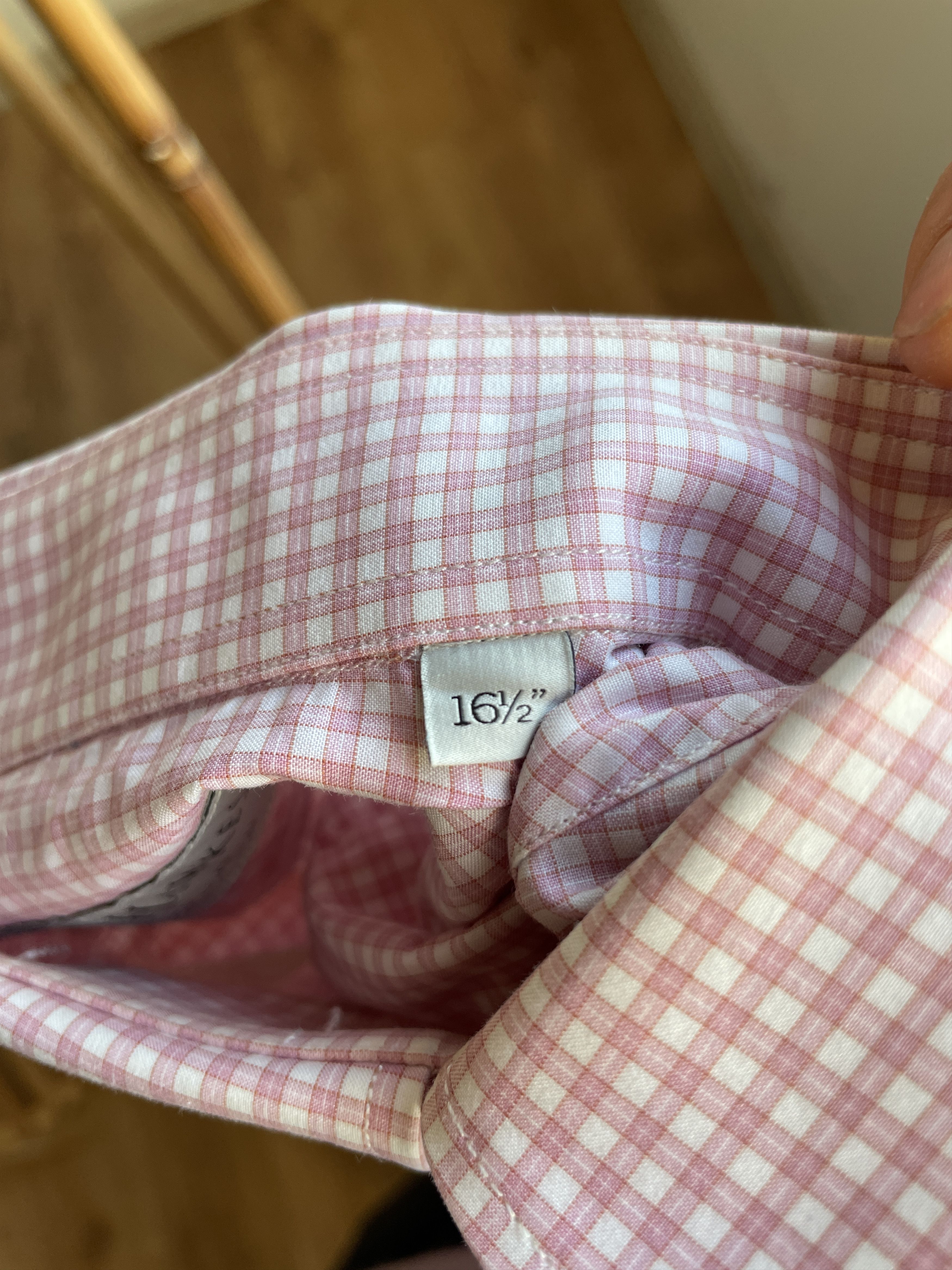 Gieves & Hawkes Gieves & Hawkes Pink Check Dress Shirt Neck Size 16.5 in Size 46R - 7 Thumbnail