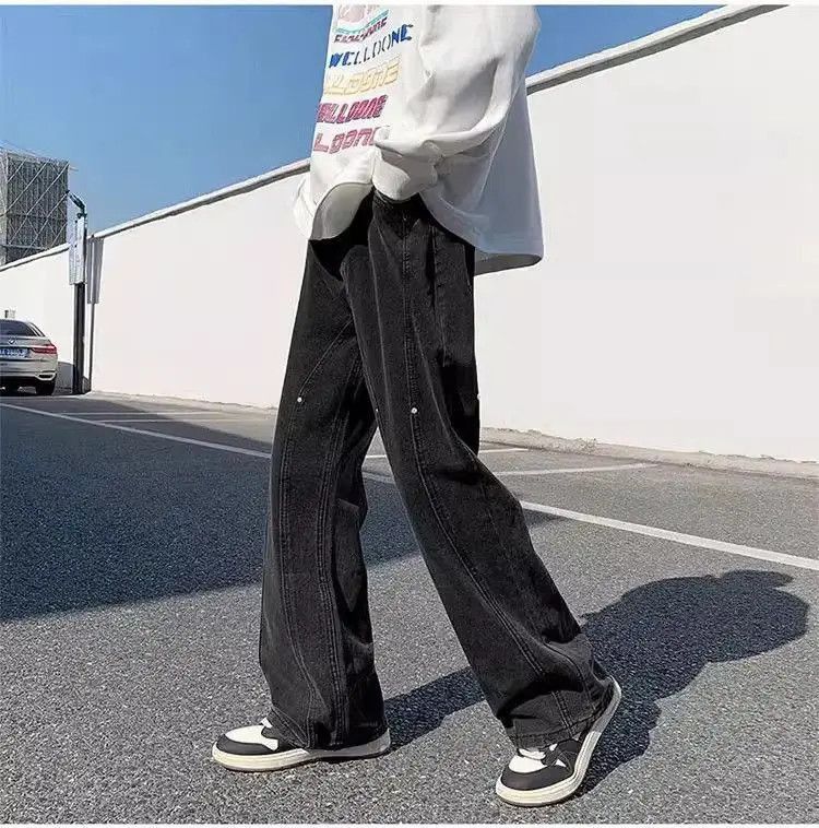 Japanese Brand Retro loose fitting straight leg jeans Size US 32 / EU 48 - 5 Thumbnail