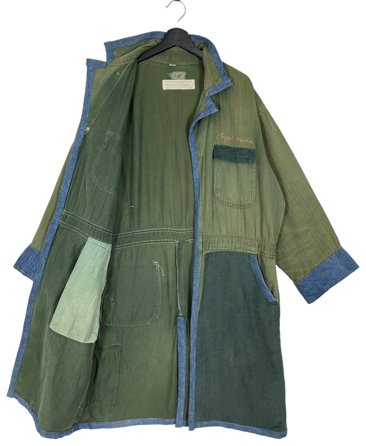 Japanese Brand Sledge's x Tippirag Made reconstructed HBT military jacket. Size US L / EU 52-54 / 3 - 7 Thumbnail