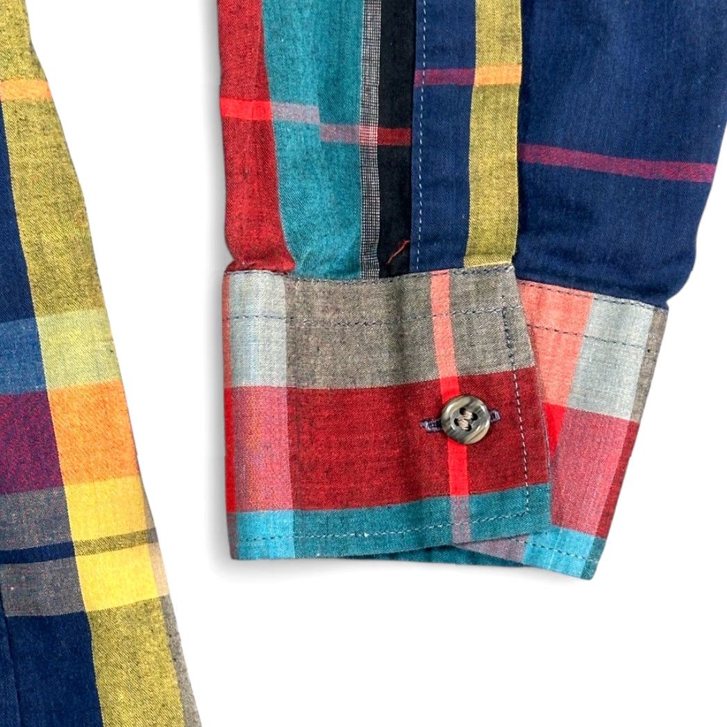 McGregor VINTAGE McGregor Shirt Adult LARGE Red Purple Green Patchwork Plaid Rainbow 80s Shirt Mens Size US L / EU 52-54 / 3 - 6 Thumbnail