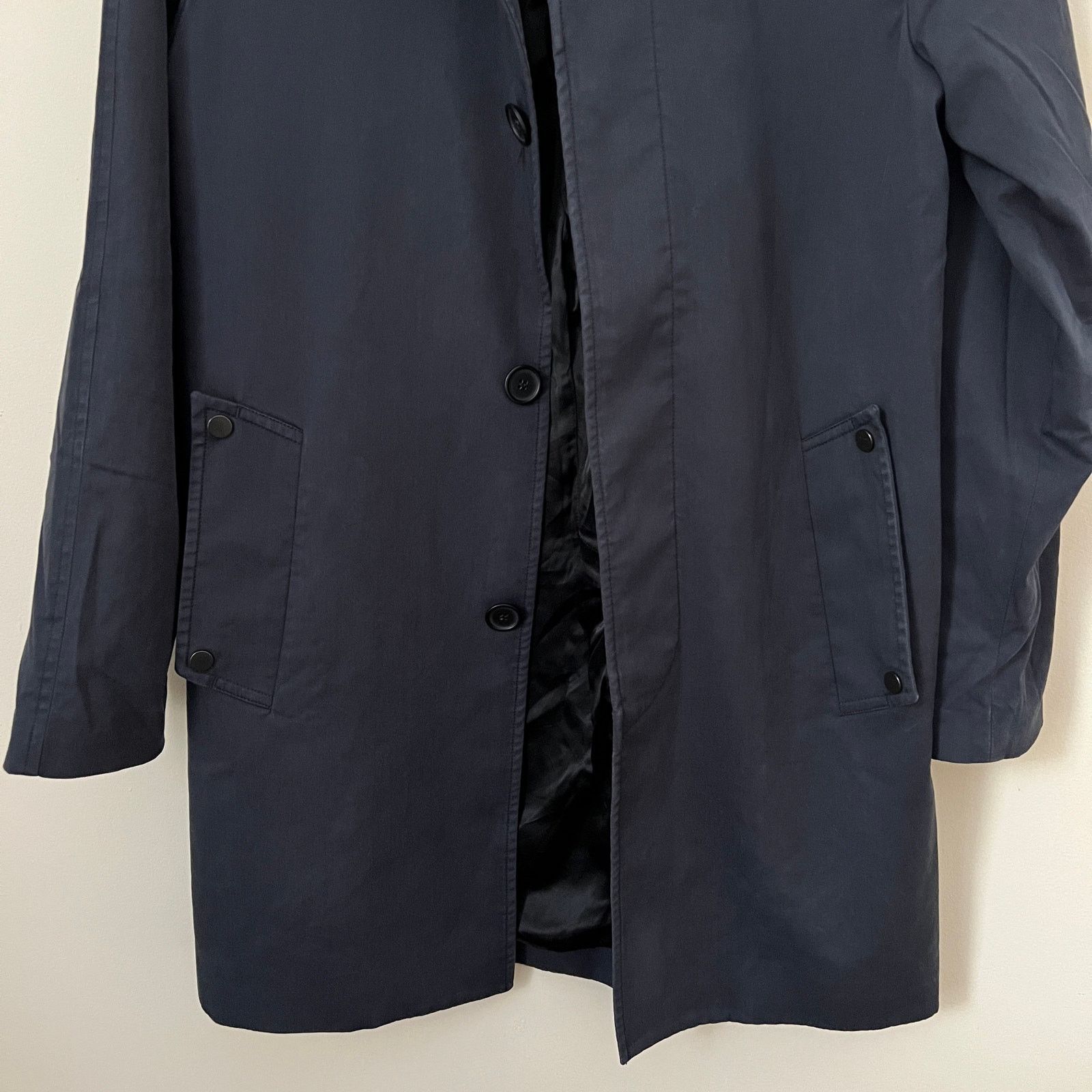 Sandro Sandro Men's Navy Blue Lightweight Trench Coat Size S Size US S / EU 44-46 / 1 - 6 Thumbnail