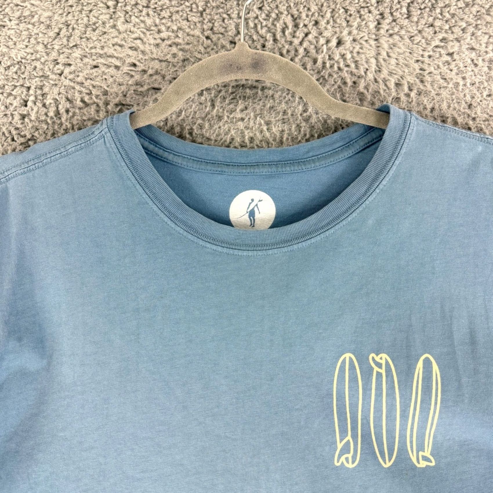 Vintage Toes on the Nose Mens T Shirt Large Blue Surfboard Graphic Casual Cotton Tee Size US L / EU 52-54 / 3 - 2 Thumbnail