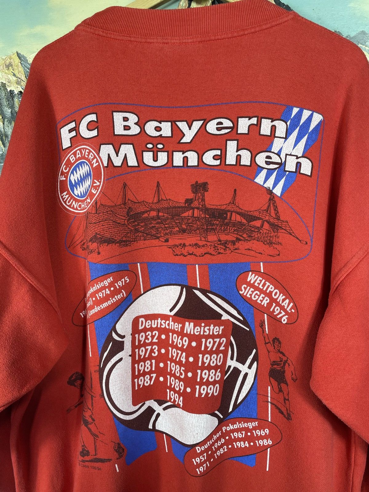 Other Retro Bayern Munich Soccer Crewneck Baggy Loose Boxy Size US XXL / EU 58 / 5 - 7 Thumbnail