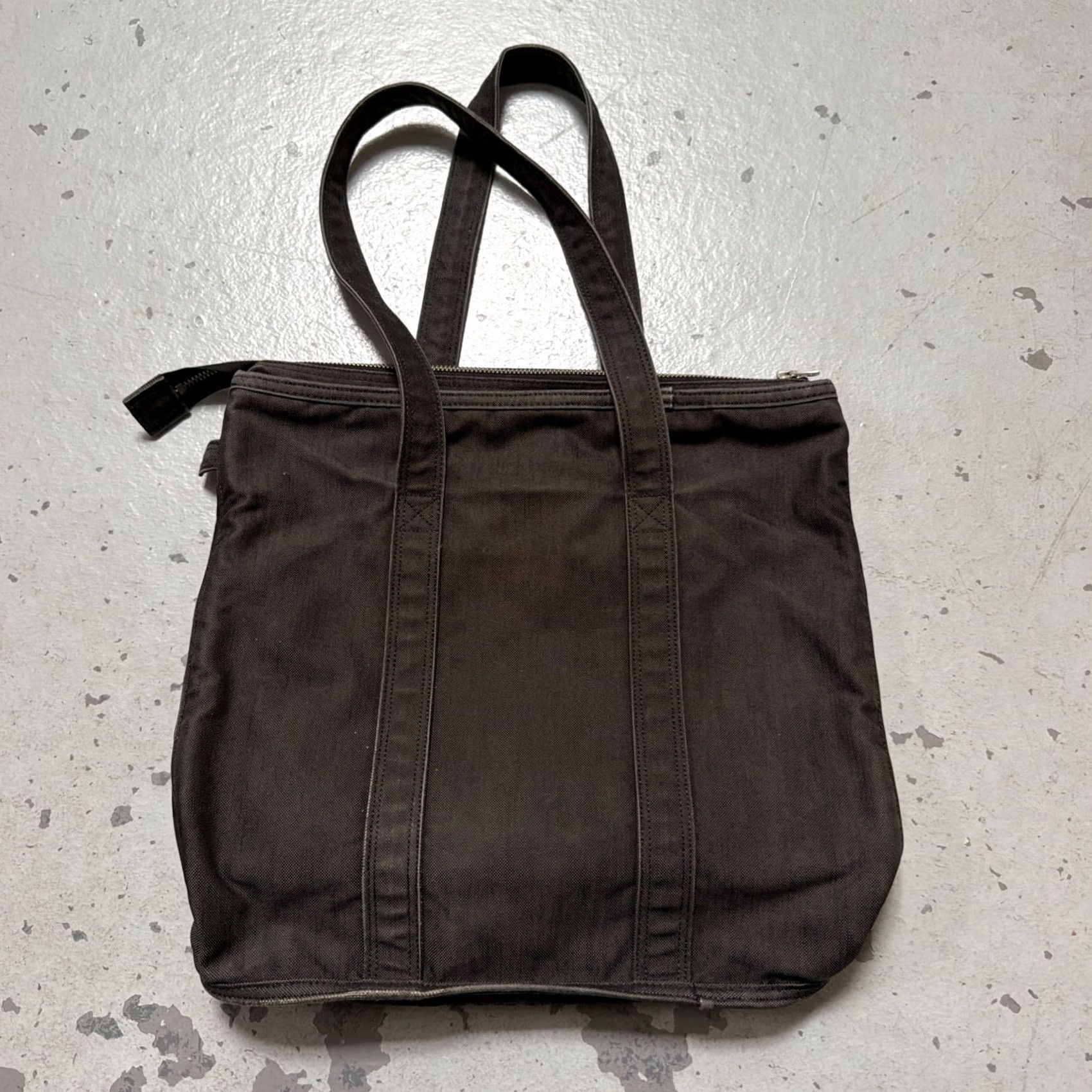 Rue Porter Porter Yoshida Canvas Zip Tote Shopping School Bag Hiking City Made Japan Tote Unisex Adults Gray Nylon Pockets Zip Closure Size ONE SIZE - 5 Thumbnail