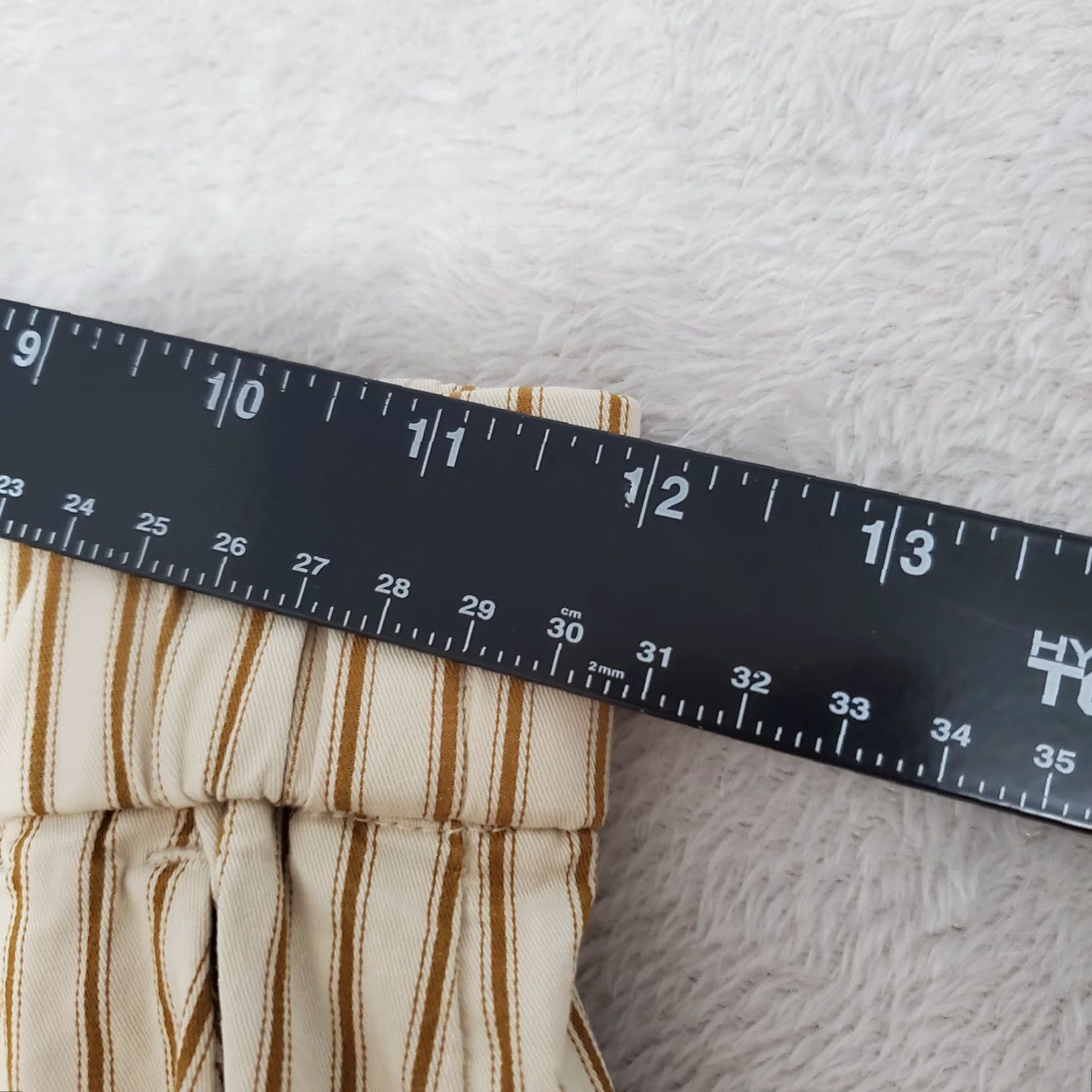 Everlane VINTAGE Everlane Pants Womens 0 Tan Brown Striped Organic Cotton Pull On Preppy Size 25" / US 0 / IT 36 - 7 Thumbnail