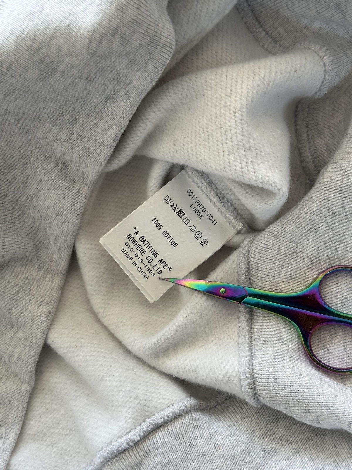 Bape Bape Embroidery Loose Fit Hoodie Gray Size US M / EU 48-50 / 2 - 6 Thumbnail