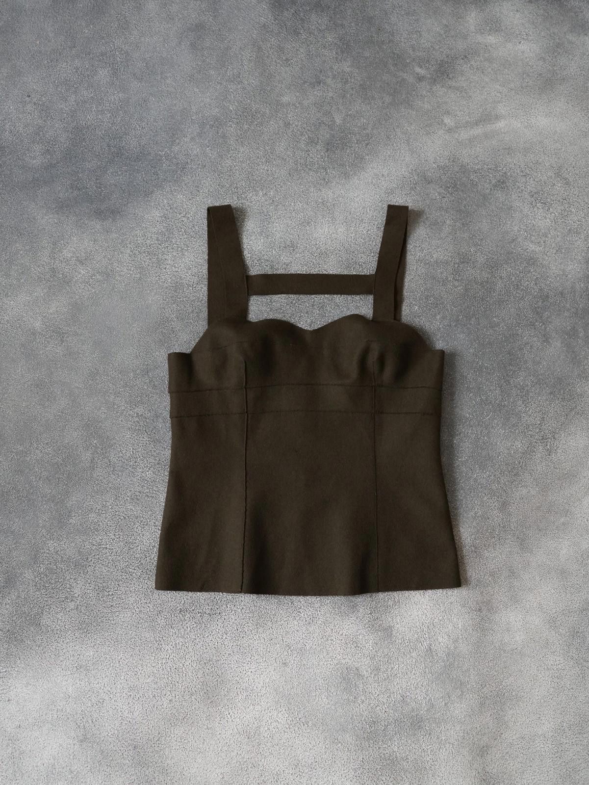 Miu Miu F/W 2006 Miu Miu Runway Wool Corset Cropped Top Size XS Size XS / US 0-2 / IT 36-38 - 3 Thumbnail