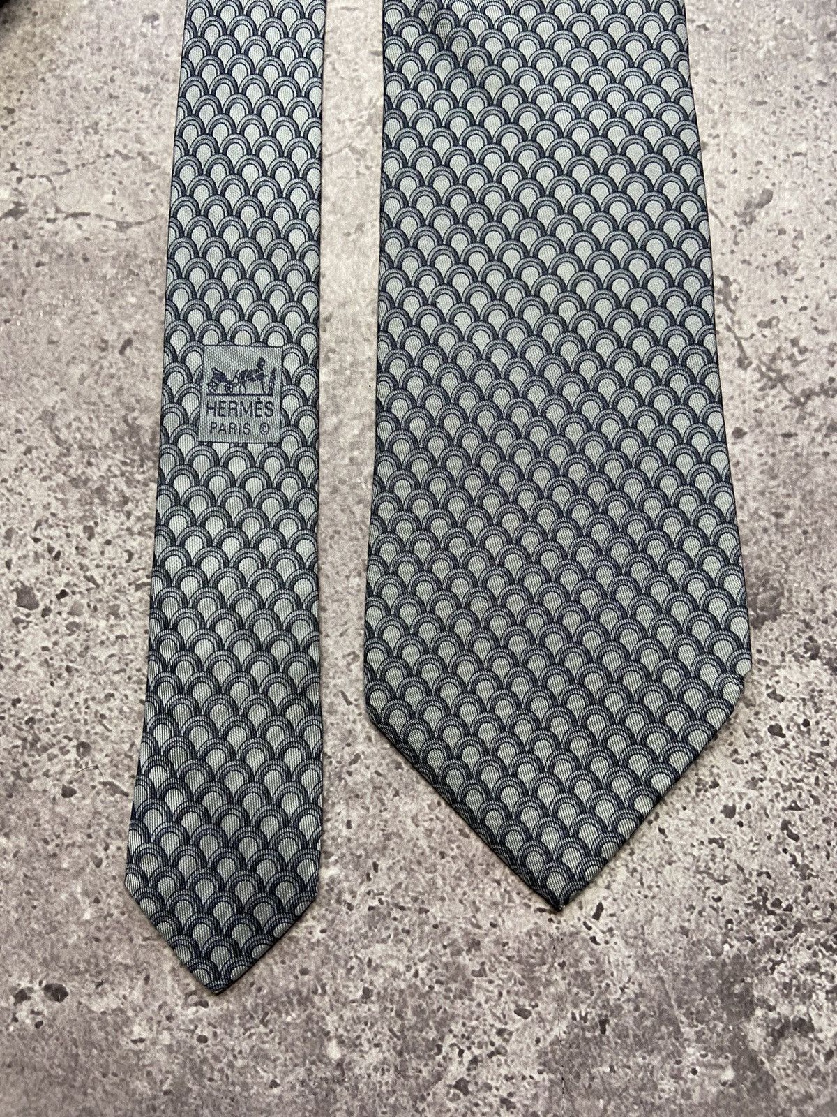 Hermes HERMES Paris 100% Silk Men Tie Made in France Size ONE SIZE - 3 Thumbnail