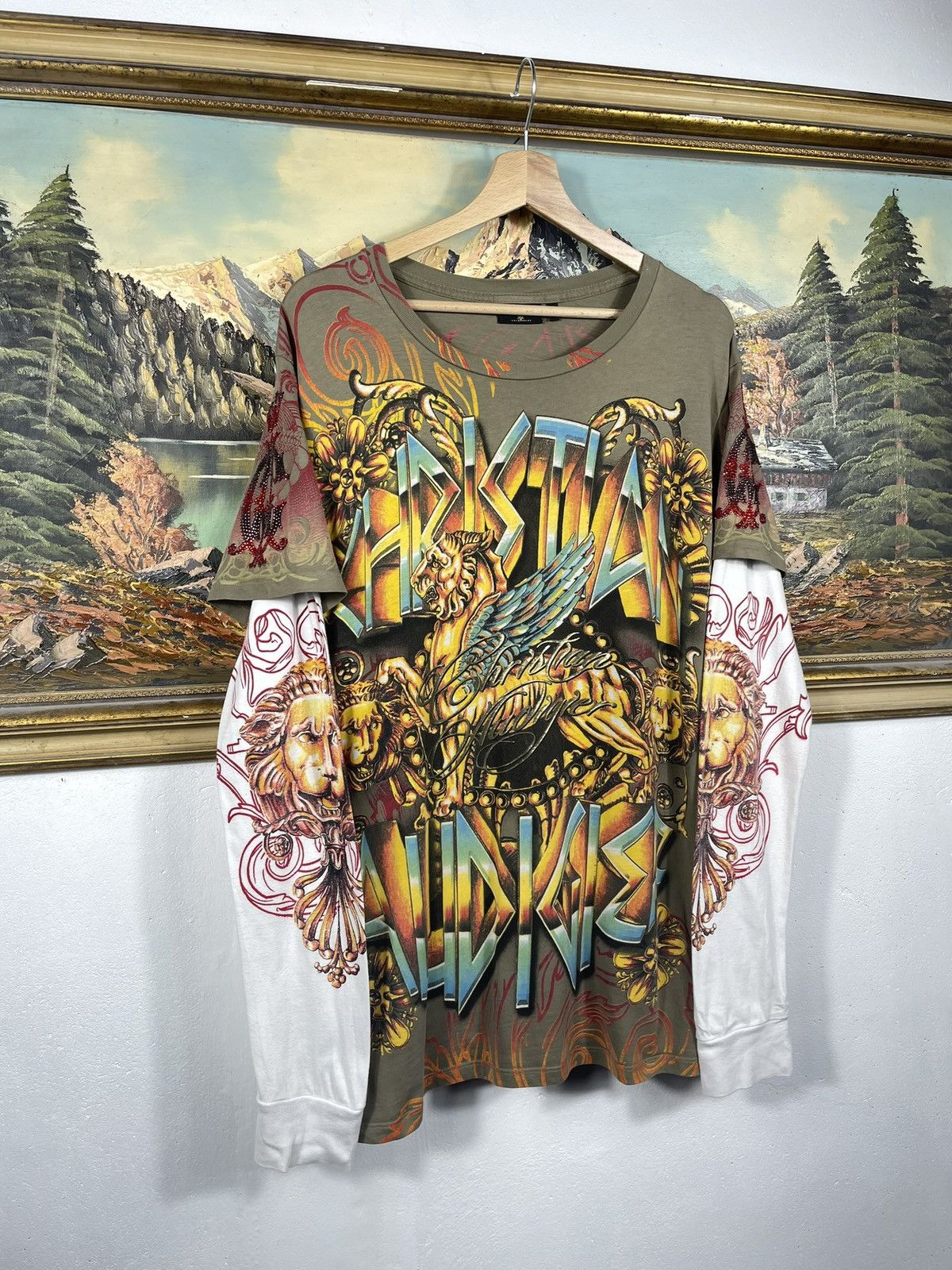 Christian Audigier Christian Audigier Retro 00s Loose Tee Sweatshirt Cyber Size US L / EU 52-54 / 3 - 4 Thumbnail