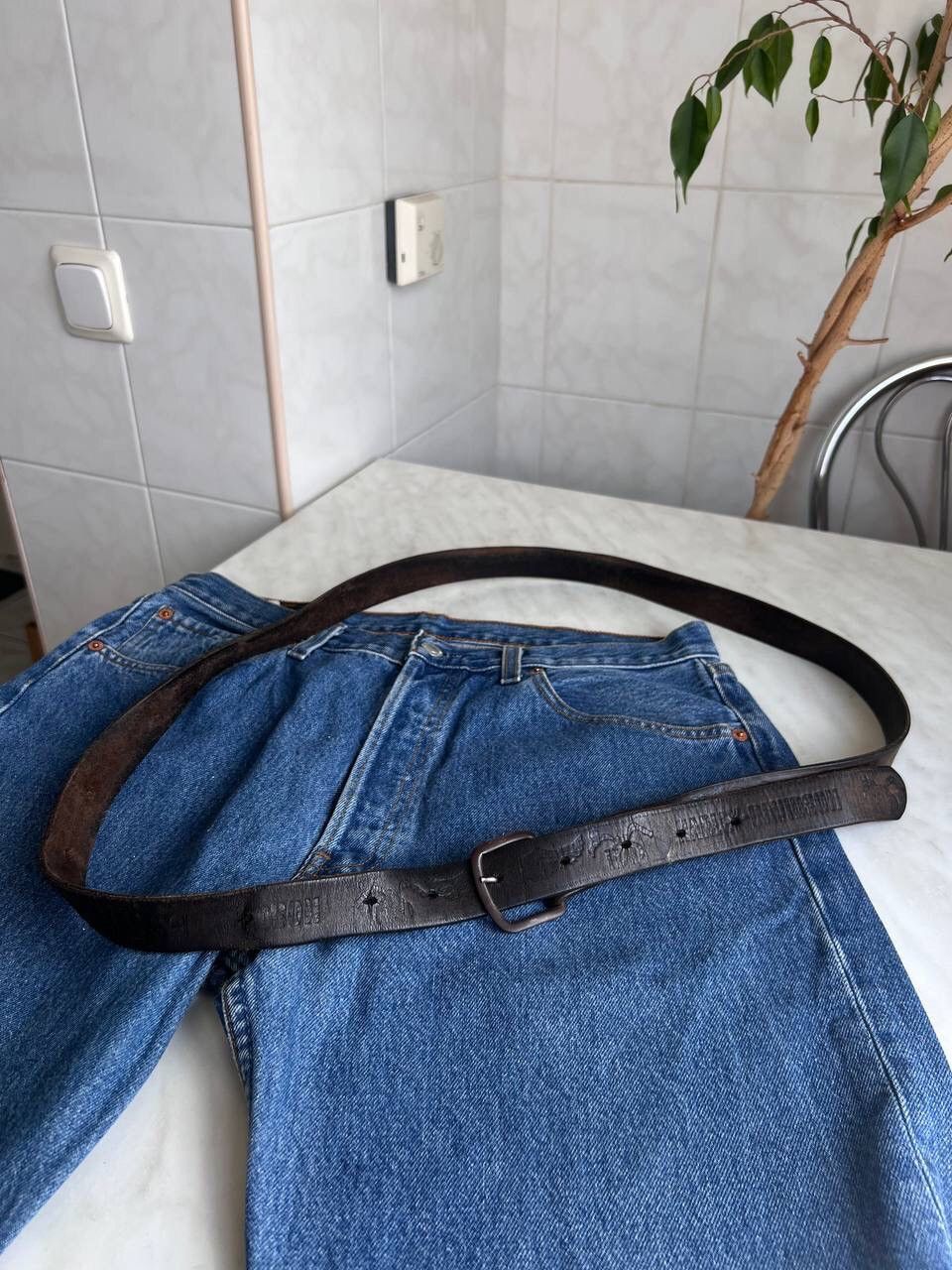 Harley Davidson Harley Davidson Belt 80s 90s Vintage Moto Black Leather Belt Size ONE SIZE - 8 Thumbnail