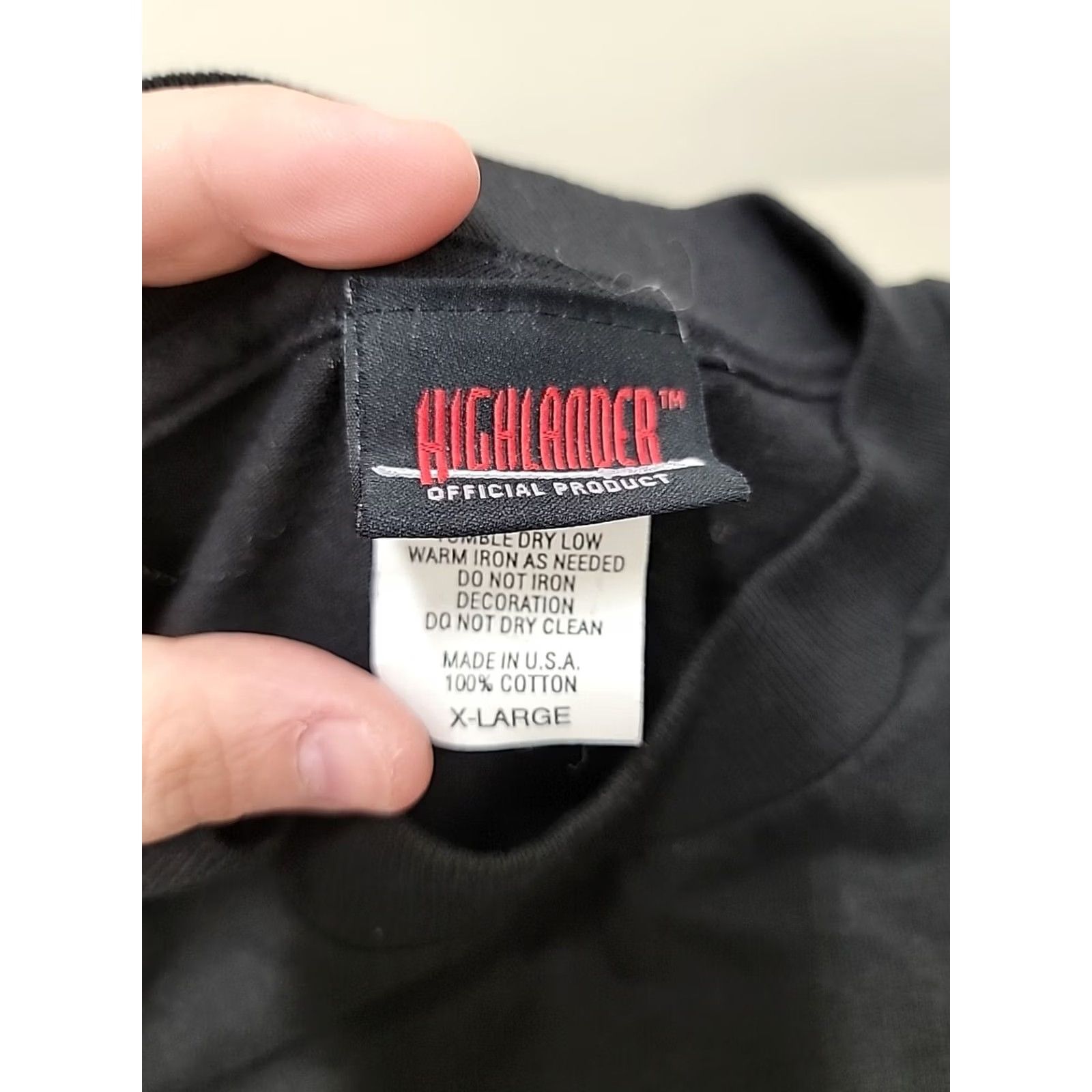 Vintage VINTAGE Highlander Shirt Mens XL 1998 90s Graphic Print Crew Neck Short Sleeve Black Cotton T-Shirt Size US XL / EU 56 / 4 - 5 Thumbnail