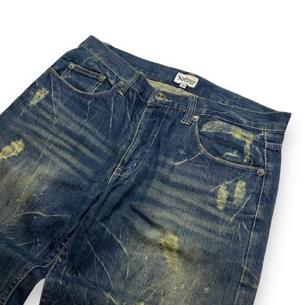 If Six Was Nine ORIGINAL VINTAGE NYLAUS PREMIUM SPLASHED DENIM (35×45) Size US 35 - 3 Thumbnail
