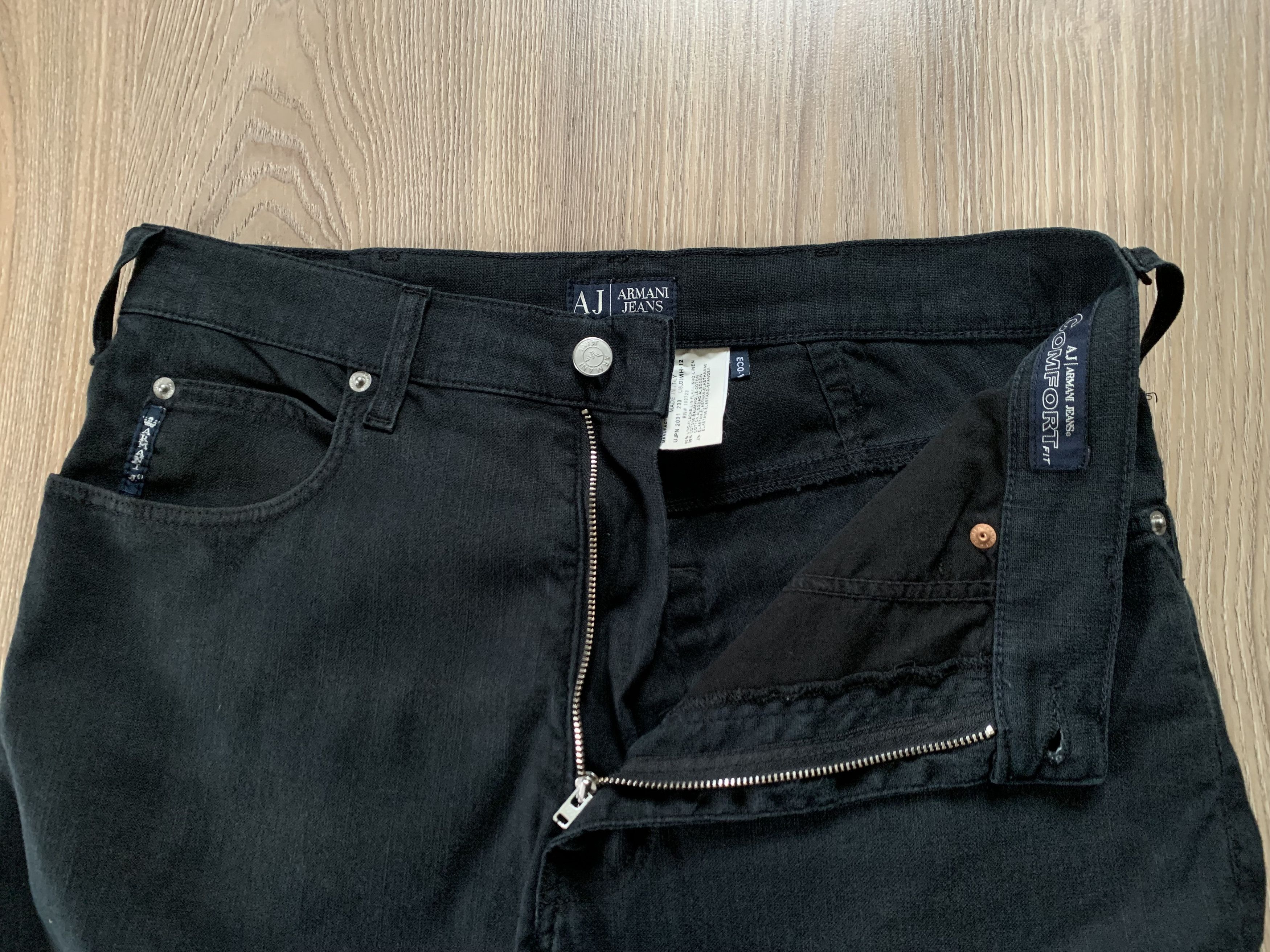 Giorgio Armani × Vintage Vintage Armani Linen Black Casual Pants Size US 32 / EU 48 - 6 Thumbnail