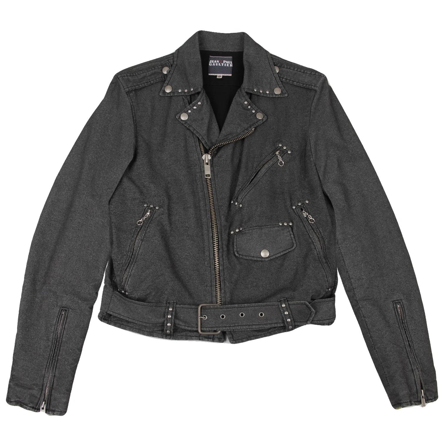Jean Paul Gaultier Gray Suede Cotton Rider Jacket Size 48 Size US M / EU 48-50 / 2 - 1 Thumbnail