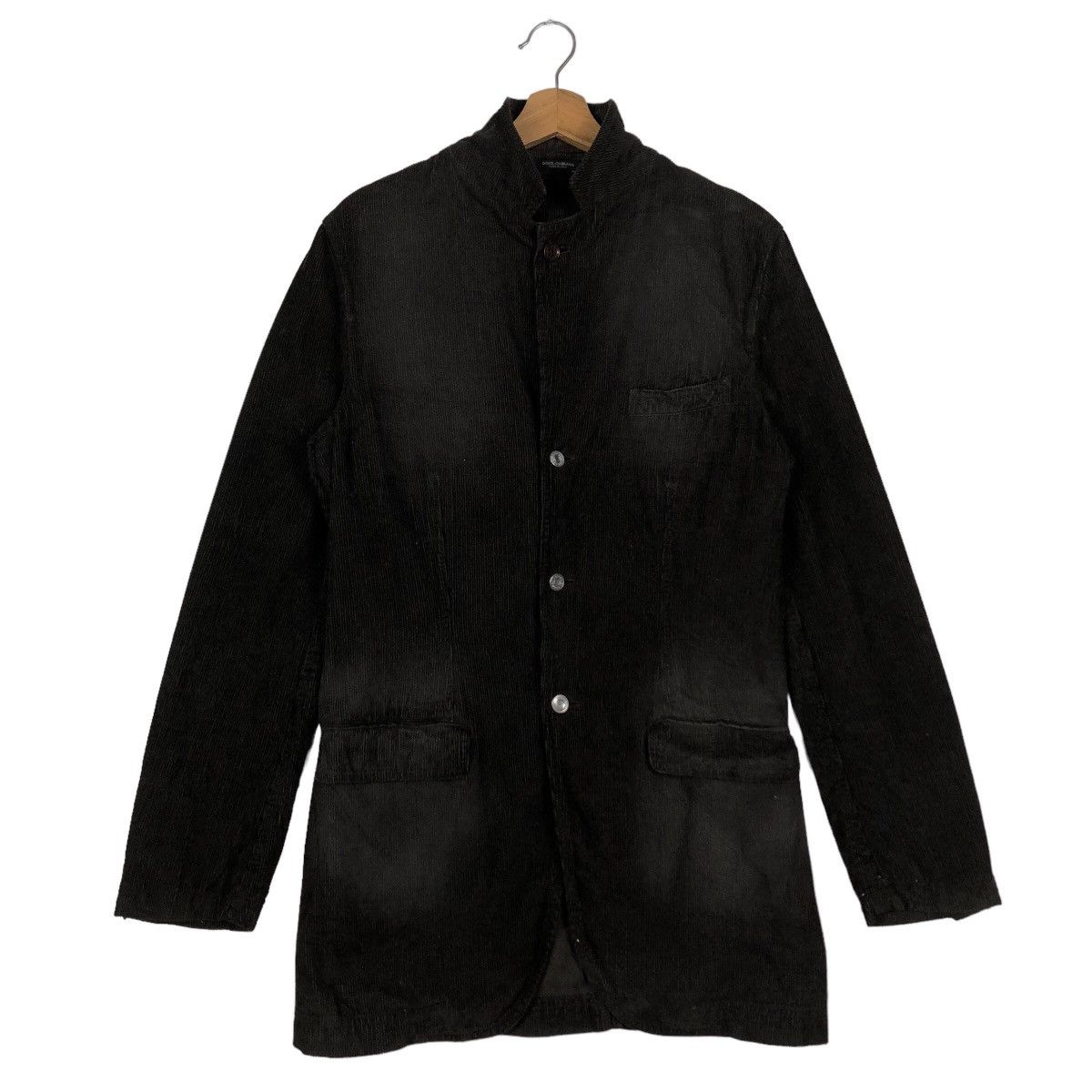 Dolce & Gabbana 🔥Iconic Black - Corduroy Jacket Double Breast Work Style Size US S / EU 44-46 / 1 - 1 Thumbnail