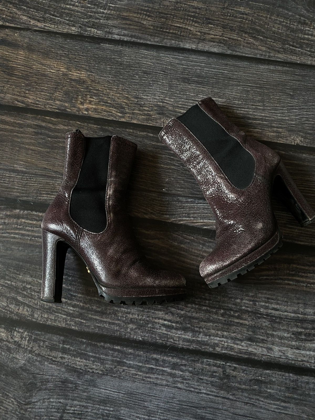 Prada Prada leather heels boots avant garde Size US 9 / IT 39 - 2 Thumbnail