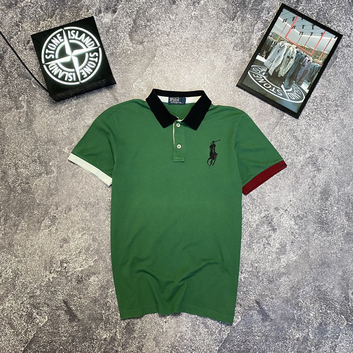 Other Vintage Polo Ralph Lauren Big Logo Basic green polo Size US XL / EU 56 / 4 - 2 Thumbnail