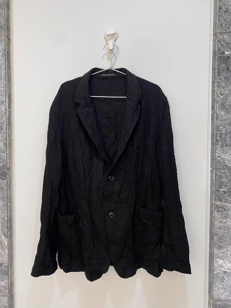 Yohji Yamamoto Yohji Yamamoto Wool Blend Wrinkle Coat Size US L / EU 52-54 / 3 - 1 Thumbnail