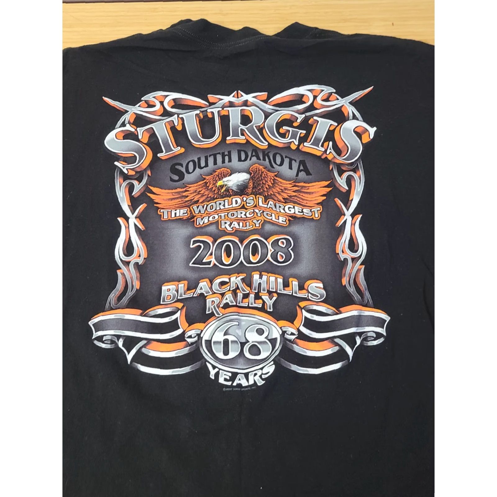 Vintage VINTAGE Sturgis Black Hills Rally 2008 T-Shirt Adult XL Black Biker Crew Neck Short Sleeve Graphic Print Men Mens Size US XL / EU 56 / 4 - 6 Thumbnail