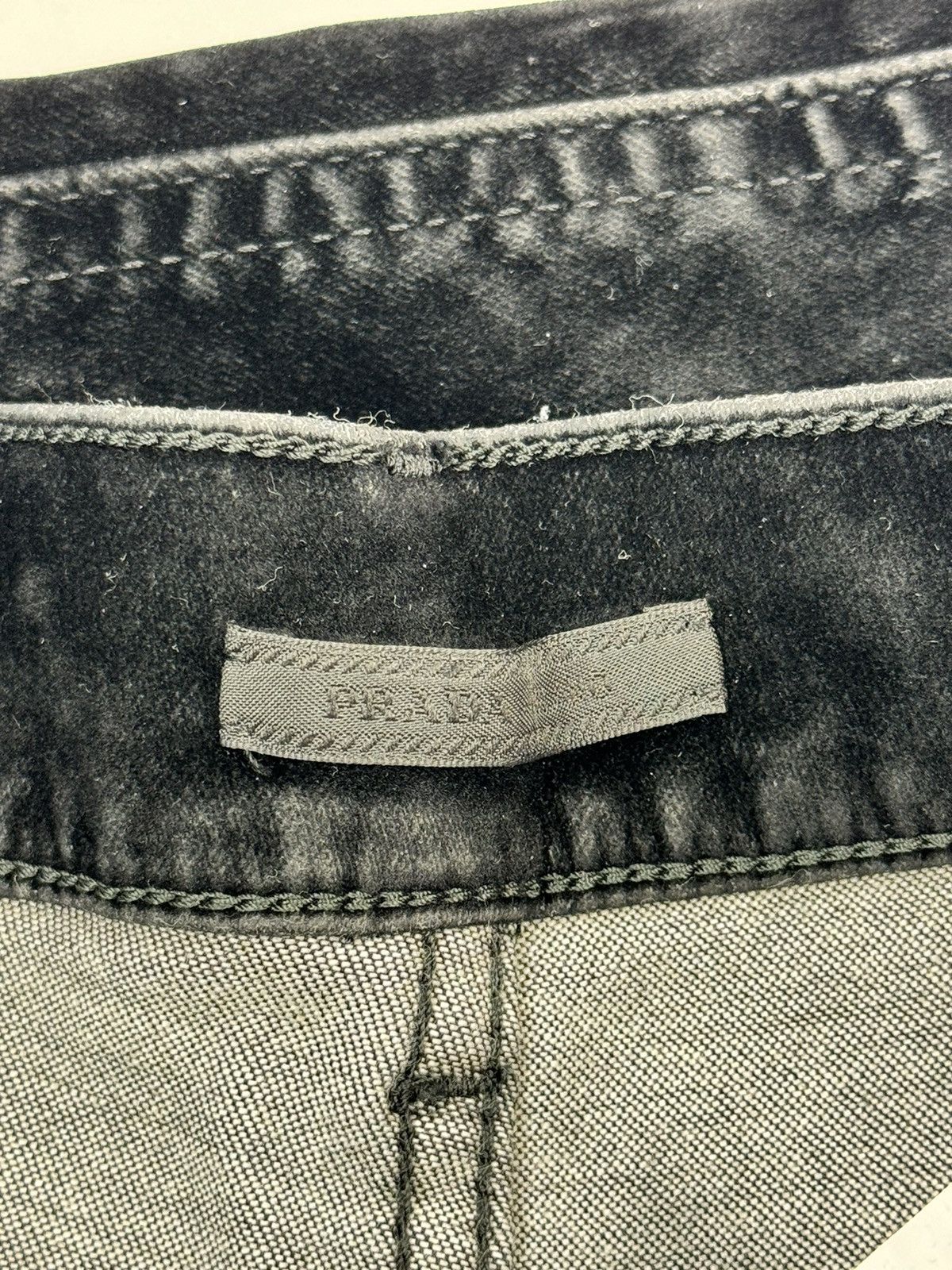 Prada BLACK VELVET TRIANGLE LOGO TROUSERS Size US 30 / EU 46 - 6 Thumbnail