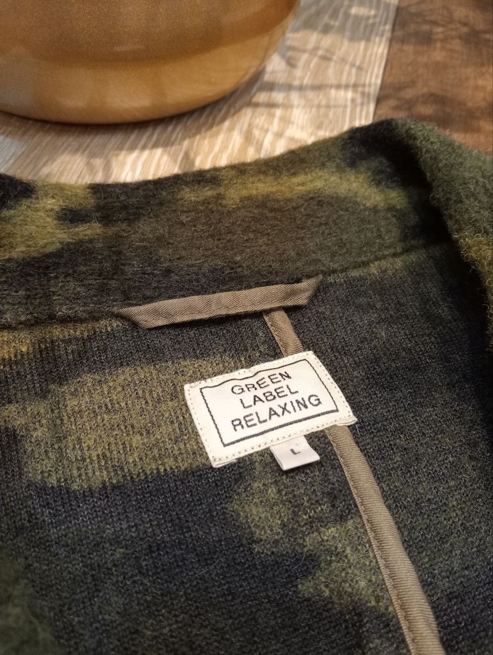Japanese Brand GREEN LABEL RELAXING JAPAN HAIR CAMOUFLAGE JACKET - SIZE L Size US L / EU 52-54 / 3 - 6 Thumbnail