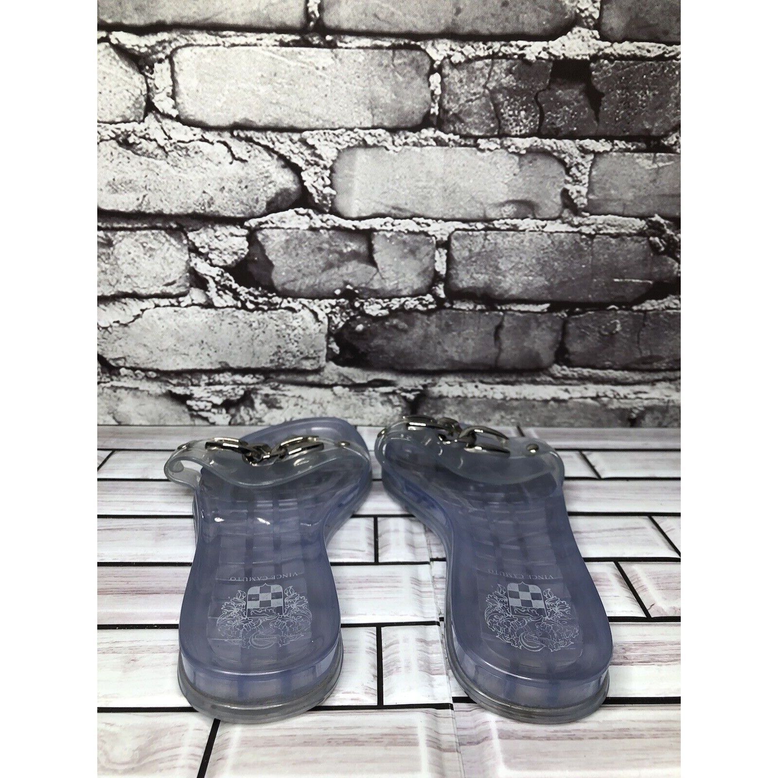 Vince Camuto Vince Camuto Clear Rubber Chain Casual Thong Slides Sandals Size US 6 / IT 36 - 4 Thumbnail