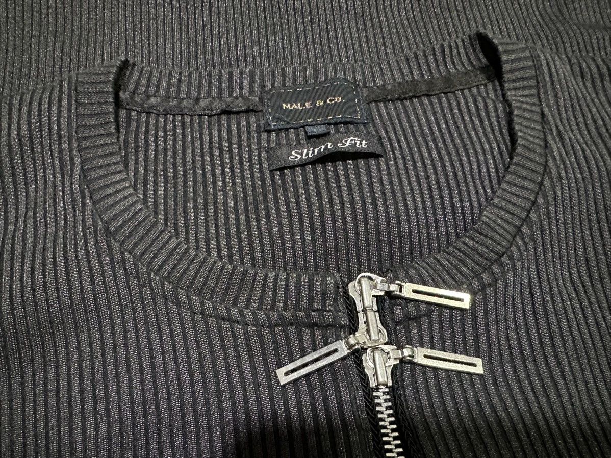 If Six Was Nine 🔥SickY2K Male & Co Ribbed Knit Long Sleeve Shirt 3 Zipper Size US L / EU 52-54 / 3 - 5 Thumbnail